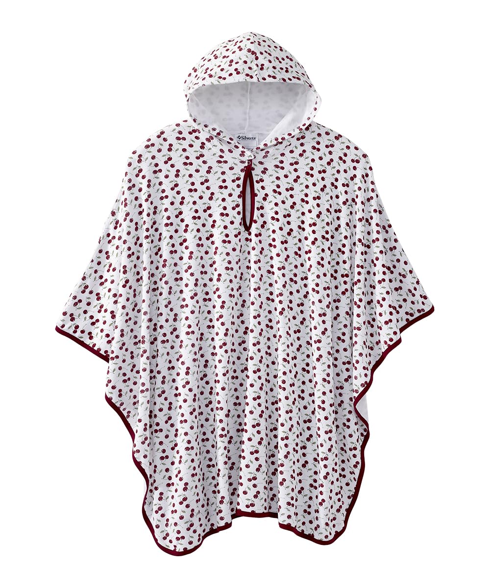 Silverts Unisex Shower Cape - Cherries One Size