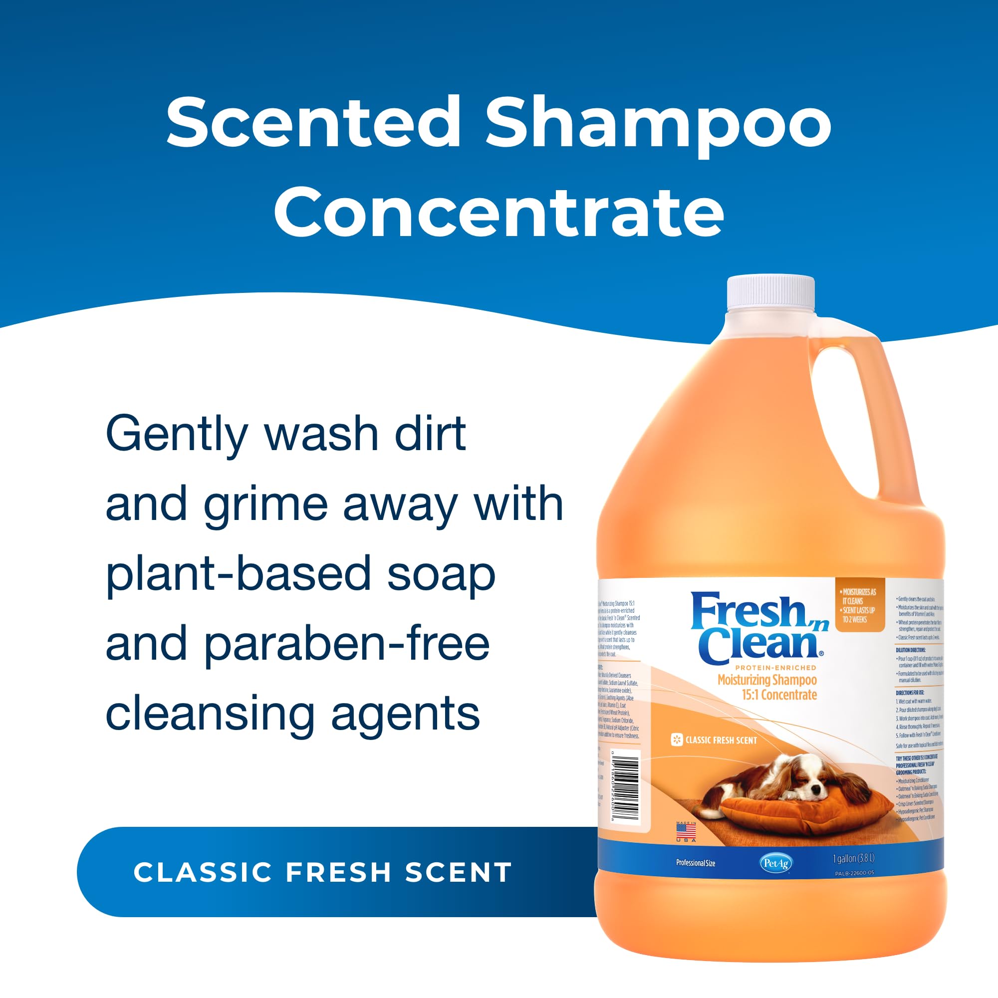 Lambert Kay Fresh and Clean Moisturizing Shampoo, 15.1-Gallon