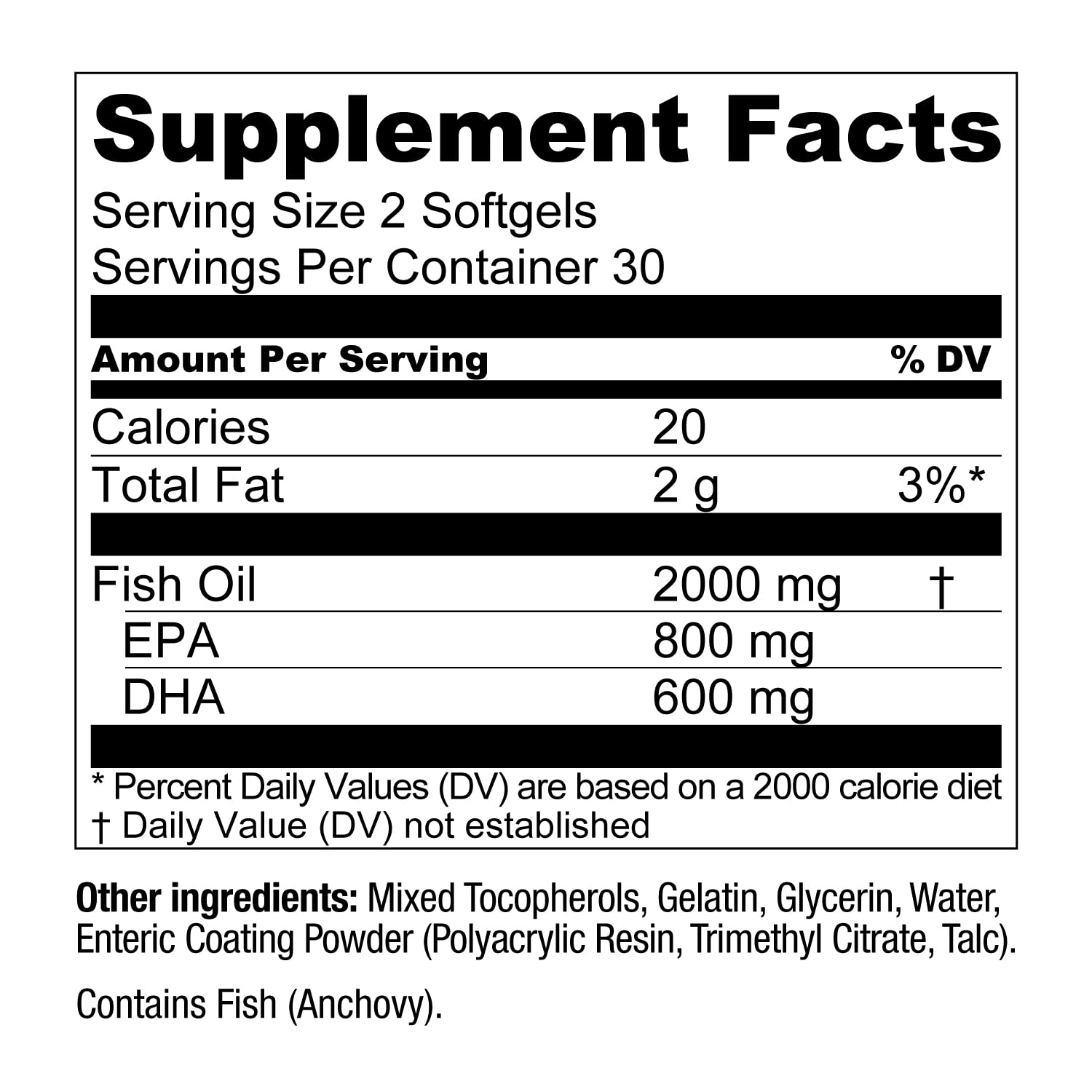 OmegaWell Omega 3 Fish Oil - 2000mg Capsules: Heart, Brain, & Joint Support - 800 mg EPA 600 mg DHA - w/Natural Lemon Oil, Sustainably Sourced - Mini Softgels - 30 Day Supply