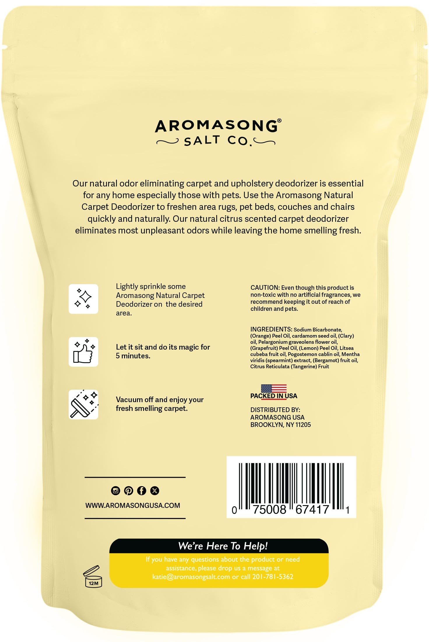 Aromasong Carpet Deodorizer Bundle – Citrus 48 oz & Lavender 48 oz, Natural Carpet Freshener, Odor Eliminator for Pets & Home, Long-Lasting Freshness, Safe for Kids & Pets
