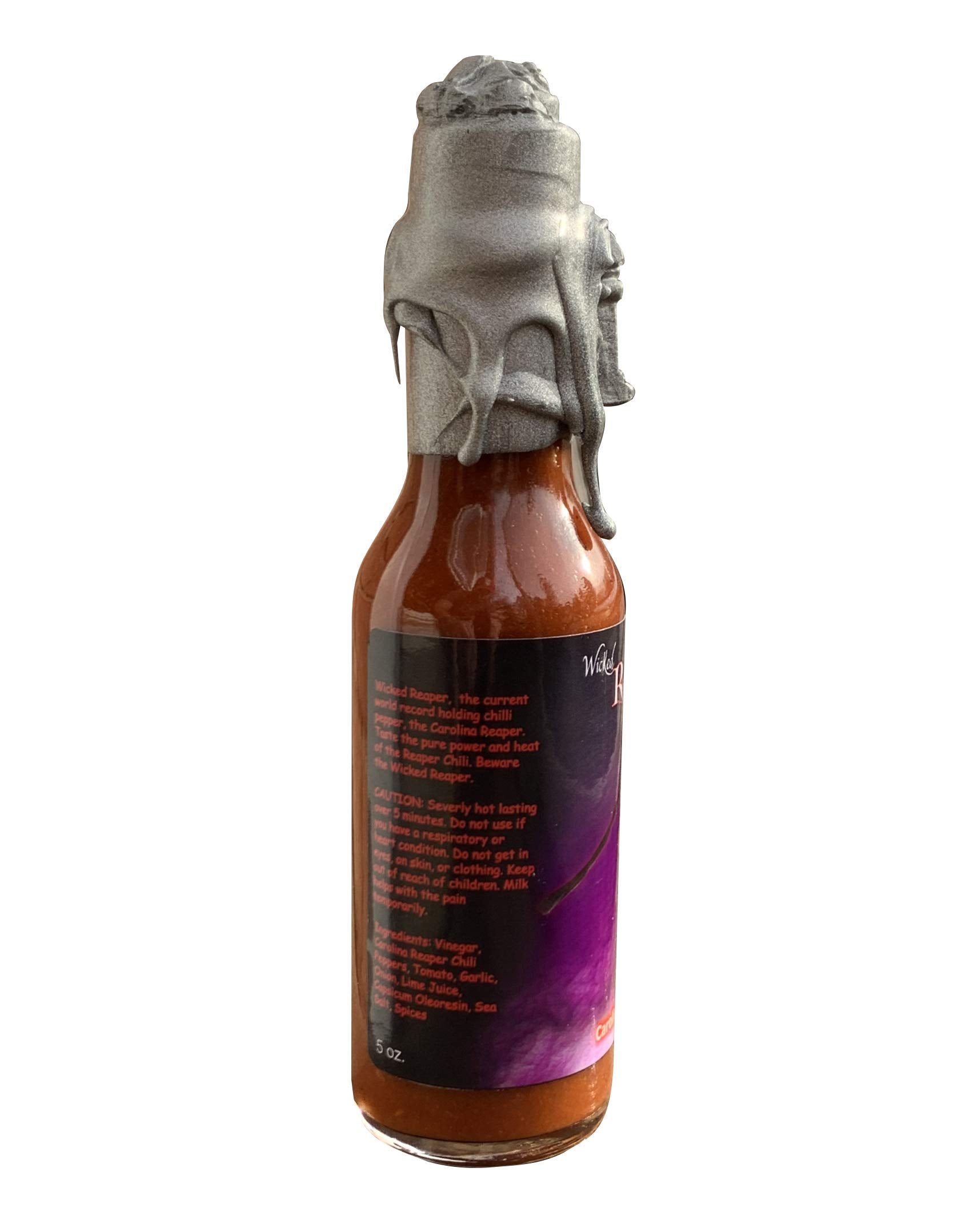 Wicked Reaper Reserve Carolina Reaper Hot Sauce, 5 oz – Silver Edition