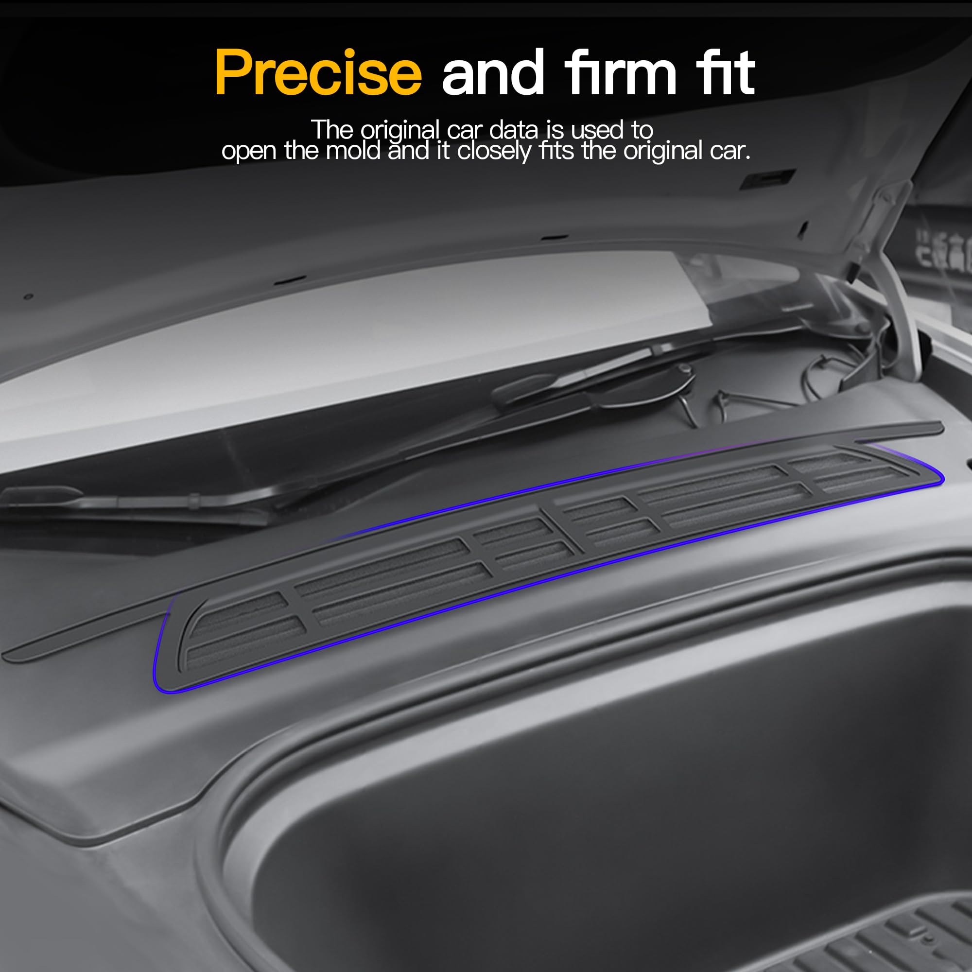 HSB Air Inlet Protective Cover Compatible for Tesla Model Y 2021 2022 2023 2024,Air-conditioning Air Intake Grille,ABS Plastic Air Vent Intake Air Flow Grille Accessories