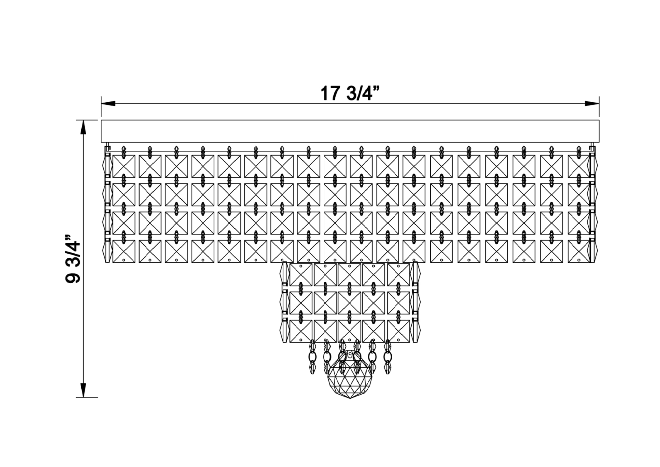 KUNGHEYFATCHOY Crystal Chandelier, Ø17.7 inch Premium 4 Lights E12 Modern Elegant Round Ceiling Lamp Pendant Lamp Lighting for Living Room Bedroom Hallway Chandelier(Bulbs are not Included)