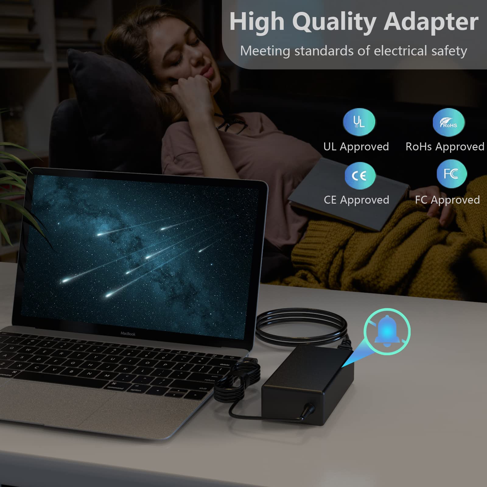 65W AC Charger Fit for HP Probook 430 440 445 450 Elitebook 830 840 850 G3 G4 G5 G6 G7 G8 G9 Laptop Adapter Power Supply