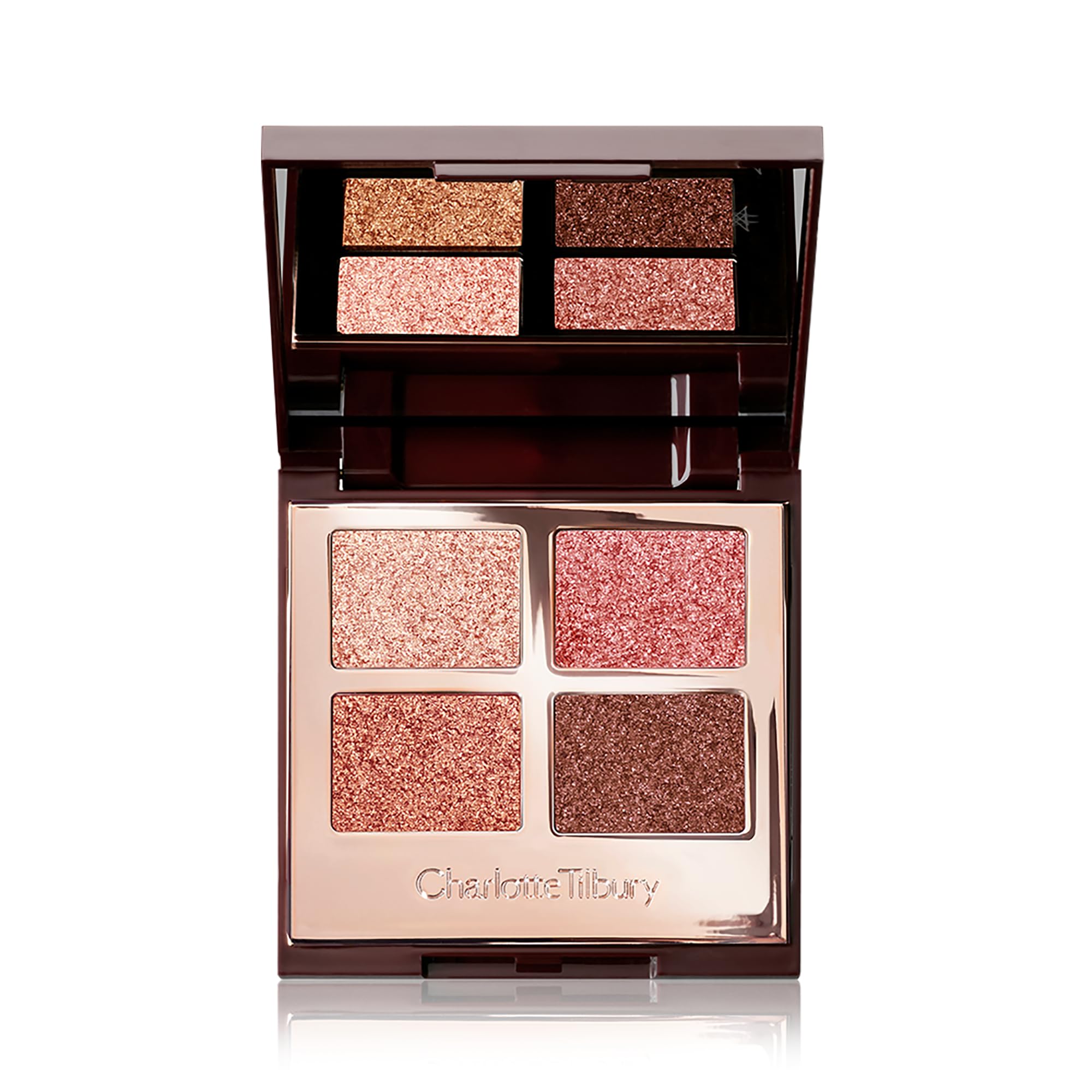 Charlotte Tilbury Pillow Talk Luxury Palette Eyeshadow - Shimmer, Metallic & Satin Matte Eyeshadow Quad with a Rich Powder Formula - Includes 4 Complementary Shades - Palette of Pops