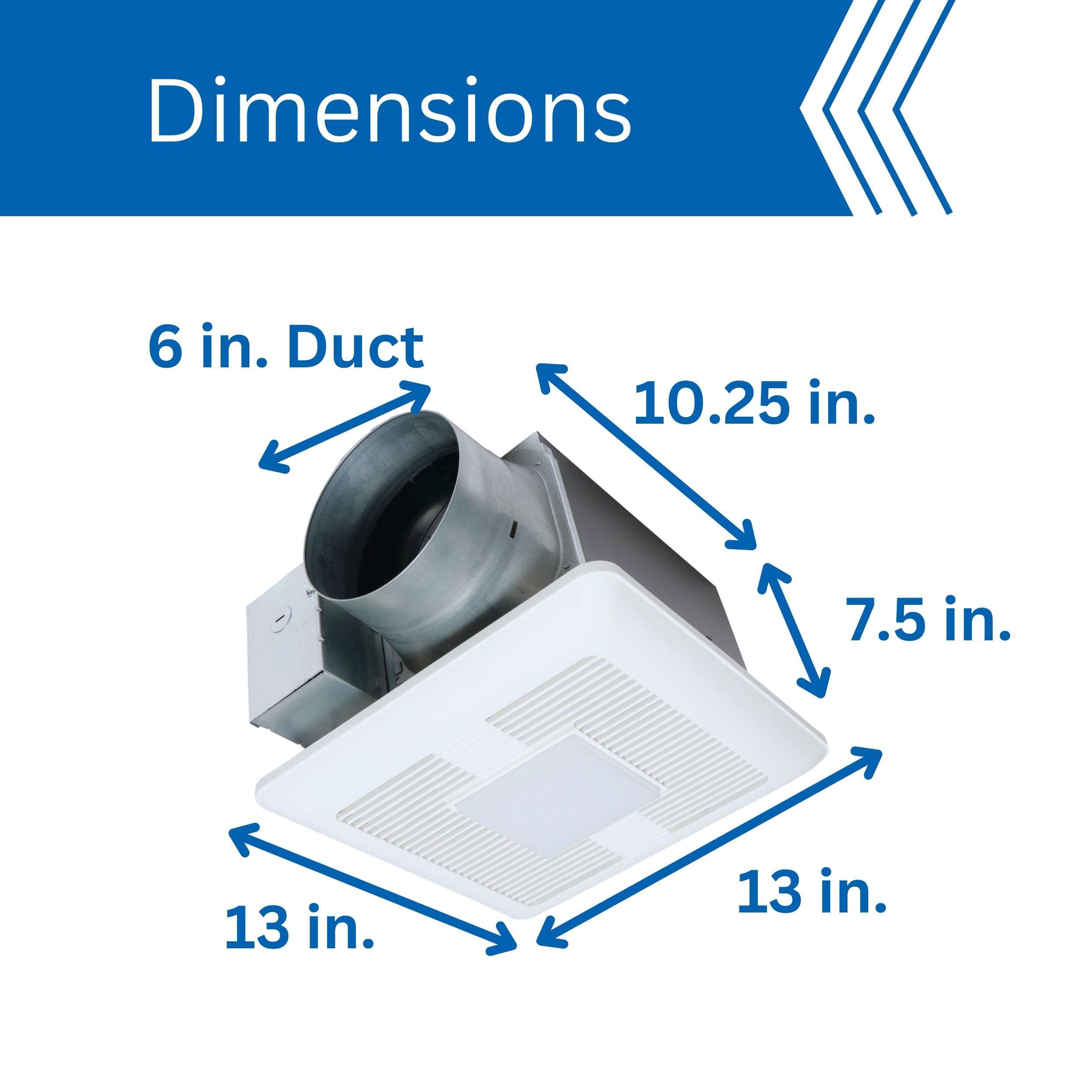 Panasonic WhisperCeiling Bathroom Exhaust Fan with Dimmable LED Light, 110-130-150 CFM, FV-1115VQL1