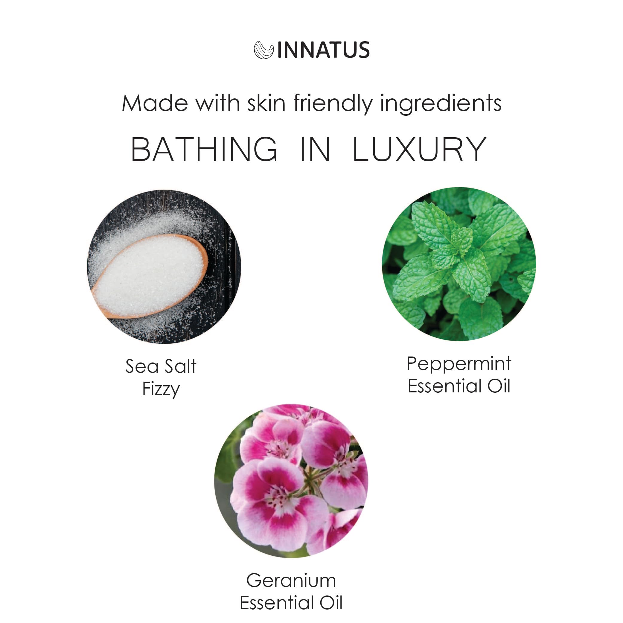 Sea Salt Fizzy Deconstructed Sleeping Beauty Bath Bomb – 14oz Bath Fizz – Infused with Natural Oils for Deep Relaxation (Peppermint)