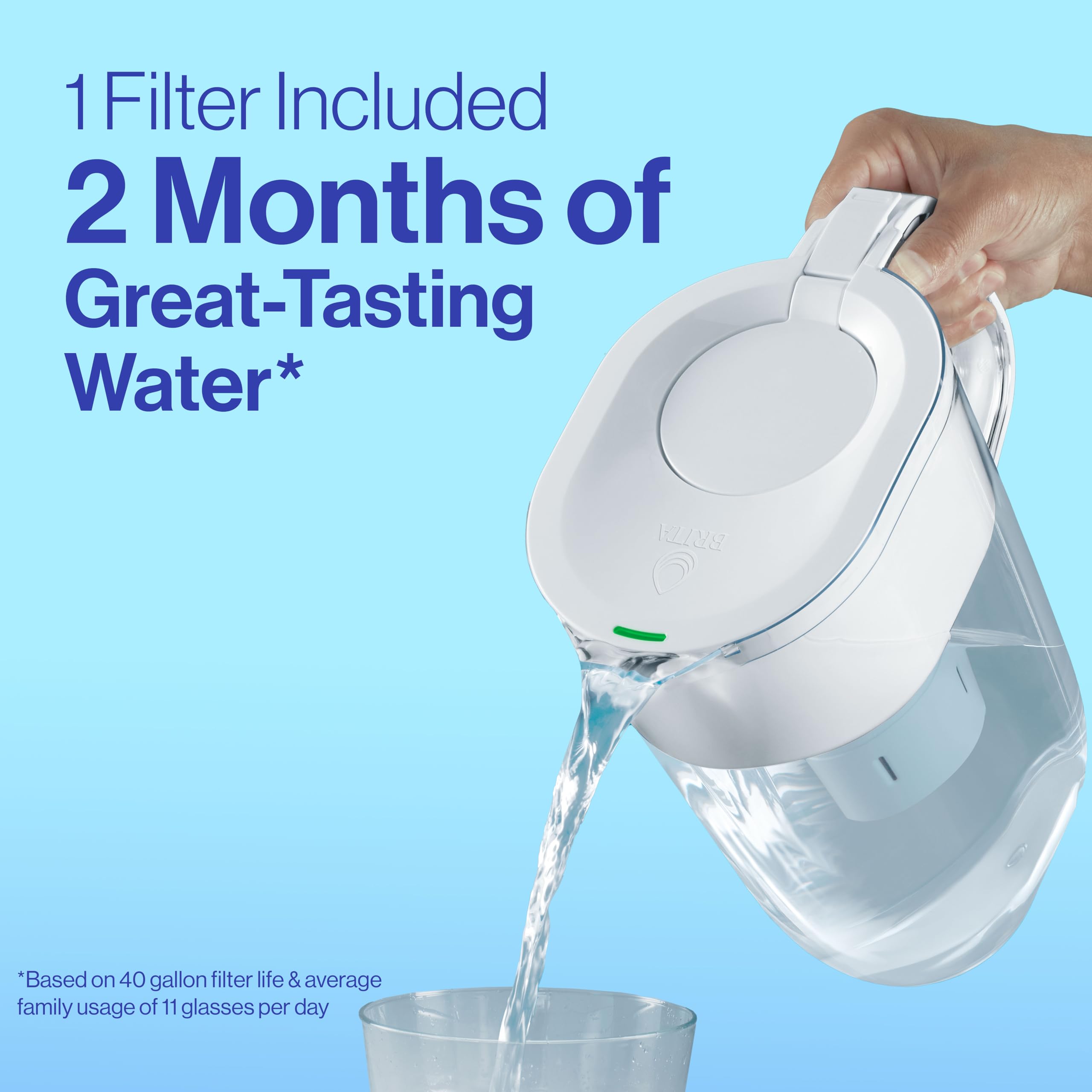 Brita™ Large 10 Cup Pitcher - Brita Plus Filter, Everyday, Black