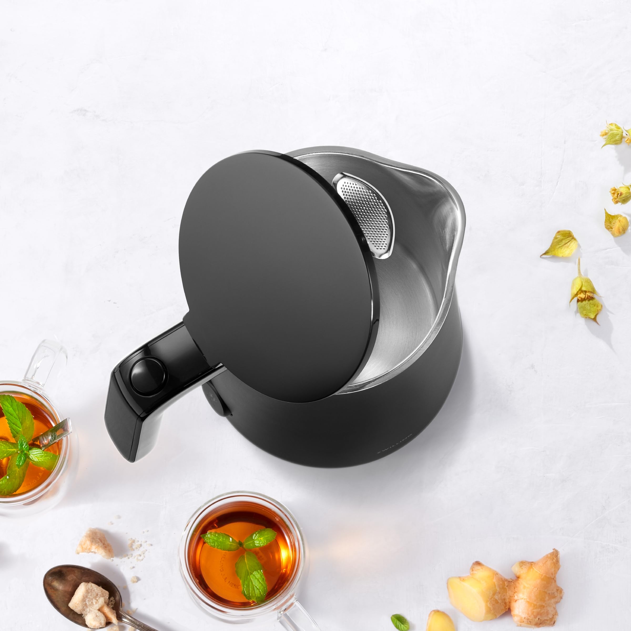 ZWILLING Enfinigy Cool Touch 1.5-Liter Electric Kettle, Cordless Tea Kettle & Hot Water - Black