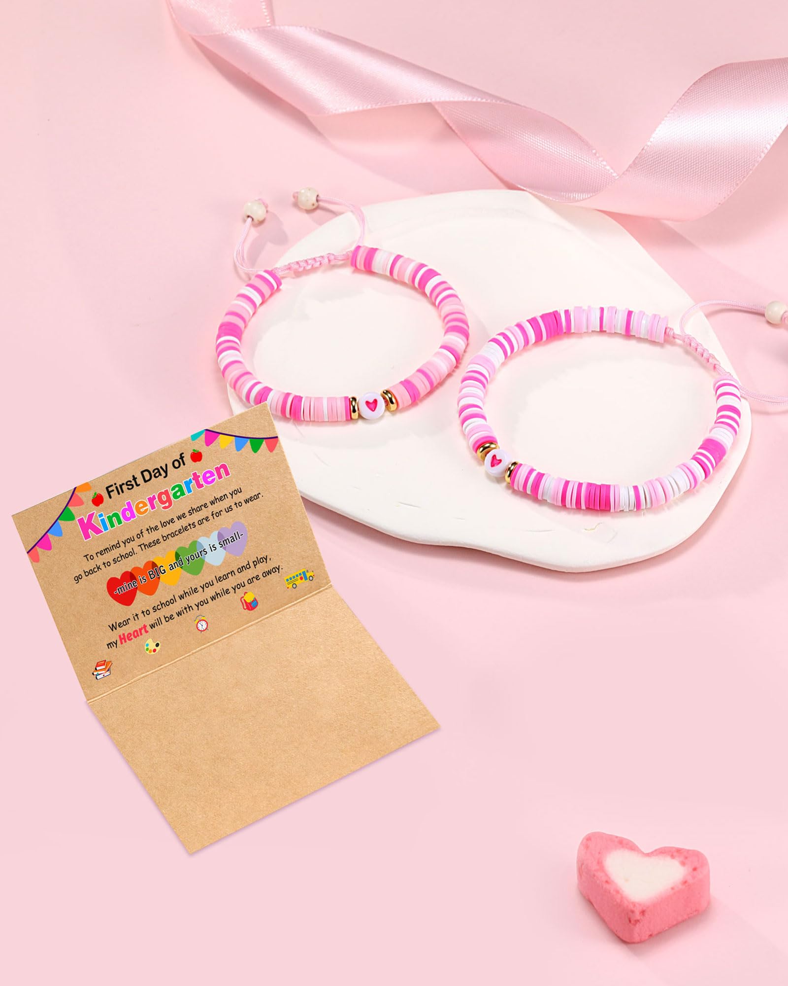 UPROMI First Day of Kindergarten Bracelet Gift, Back to School Bracelet Mommy and Me, First Day of School Bracelet Mom Mother Daughter Back to School Stuff Gifts