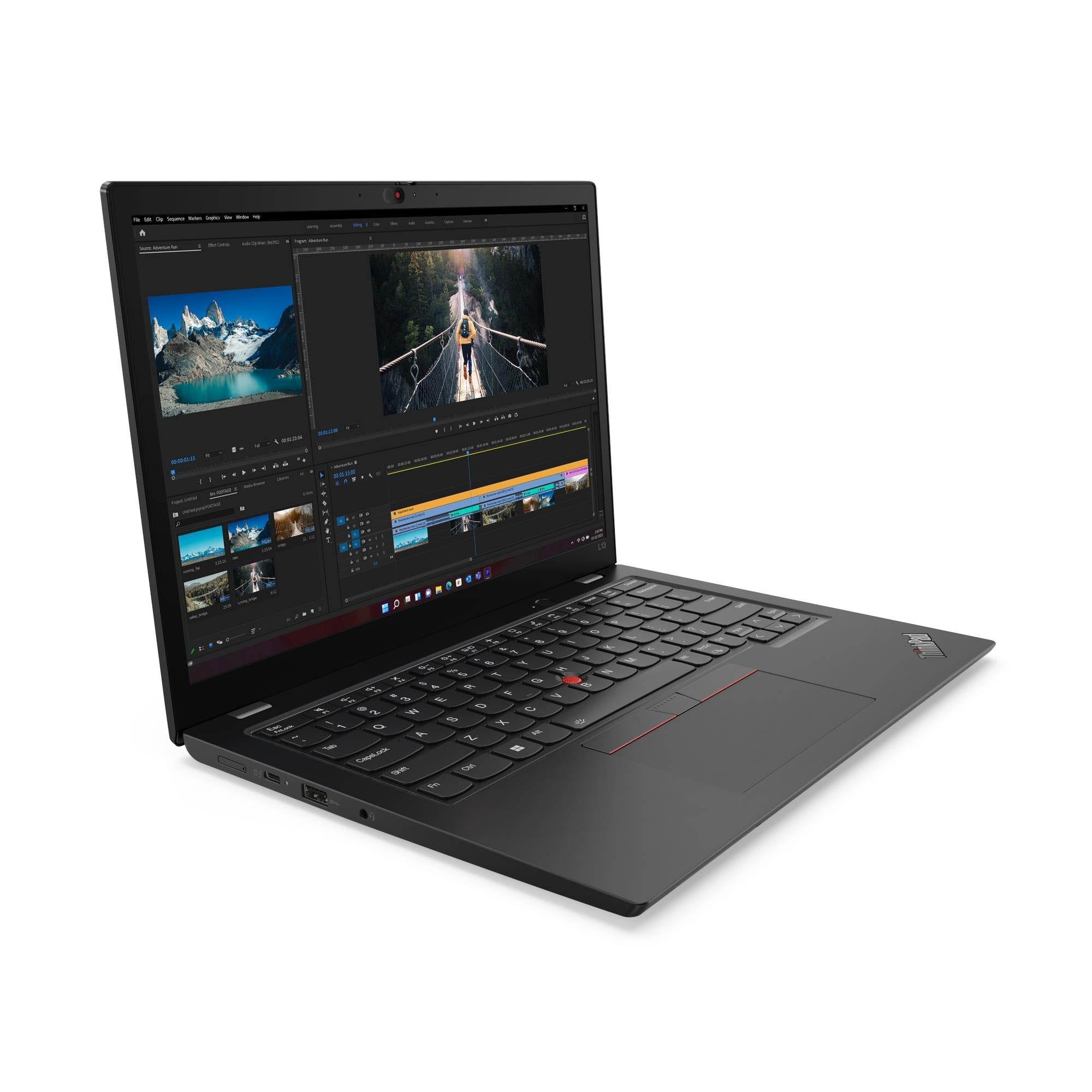 Lenovo ThinkPad L13 Gen 4 Business Laptop, 2025, 13.3" 1920x1200 IPS, Intel-10 Core i7-1365U, 16GB LPDDR5, 512GB SSD, Win11 Pro, Backlit KB, Wi-Fi 6E, BT 5.3, Thunderbolt 4, 1080p FHD Camera, Black