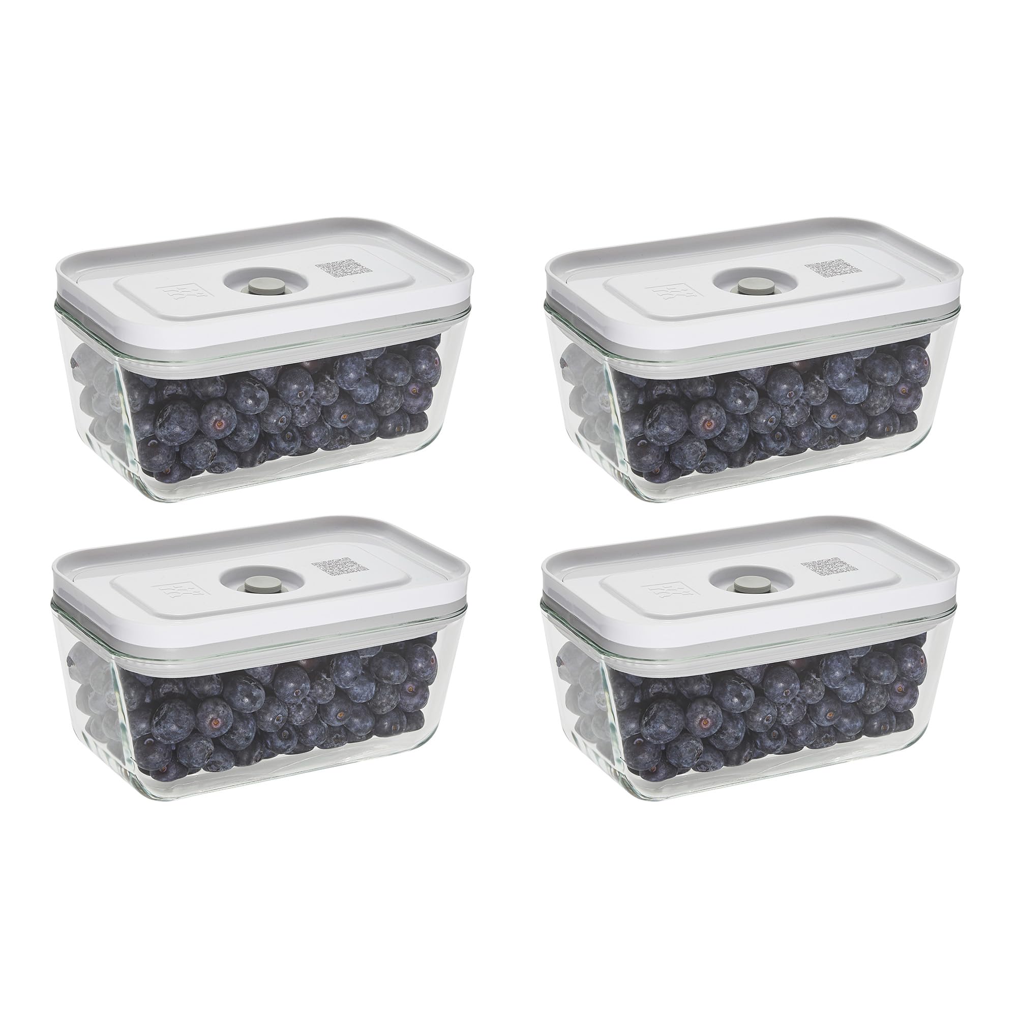 ZWILLING Fresh & Save 4-pc Small Glass Vacuum Sealer Food Storage Containers with Airtight Lids