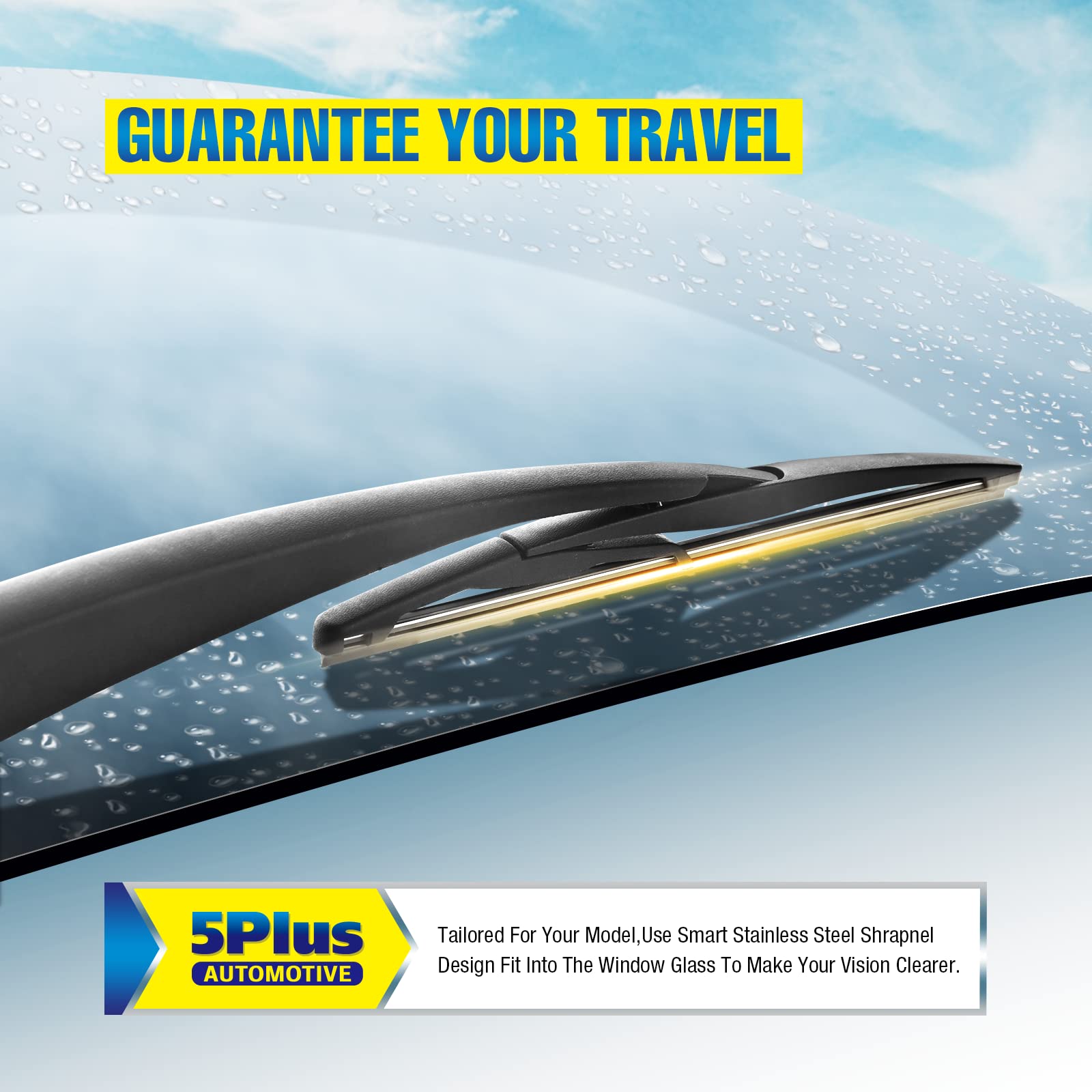 5 PLUS® 14 Inch Rear Wiper Blade Replacement for Subaru Forester 2022-2006 Ascent 2022-2019 Impreza 2011-2004 Outback 19-05 Tribeca 14-06/Honda CRV 11-07 Fit 20-07 BACK Windshield Wiper(14B/H354)