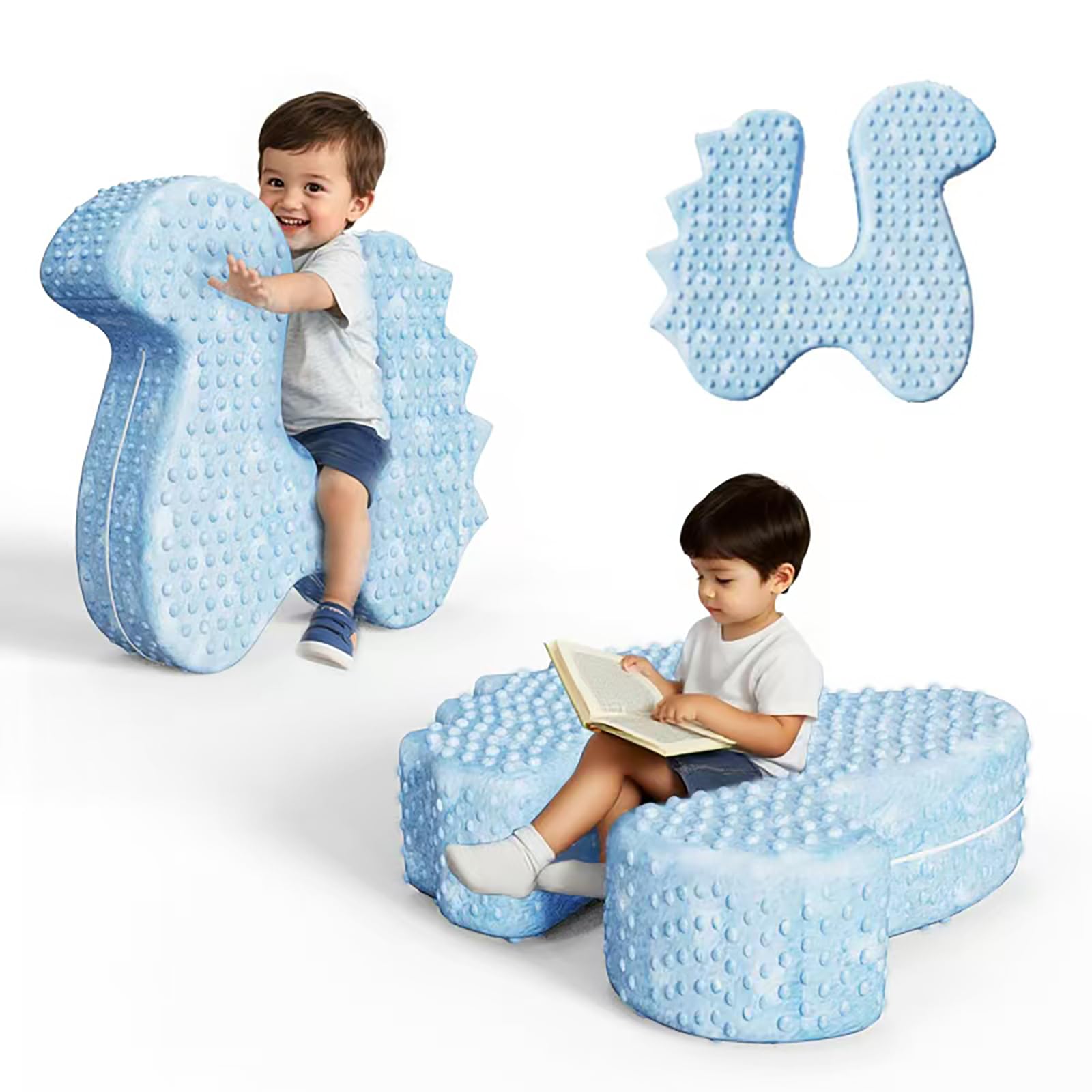Irrical Sensory Soft Squeeze seat, Sensory Chairs specifically Designed for Children with Sensory Needs,Providing Gentle Squeeze Embrace, Washable Cover,Blue