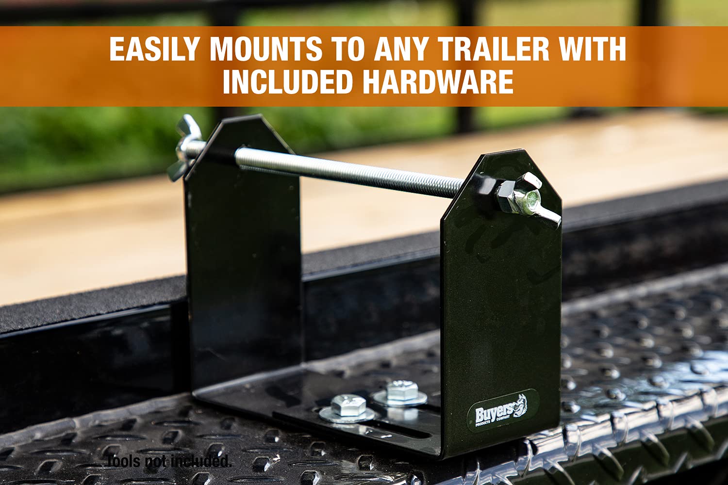 Buyers Products LT40 Weed Wacker Commercial Trimmer Line Holder w/ Mounting Hardware & Low Profile Steel Bracket Supports 3 Pound Spools, Made In The USA, Landscape Trailer Organization Accessories