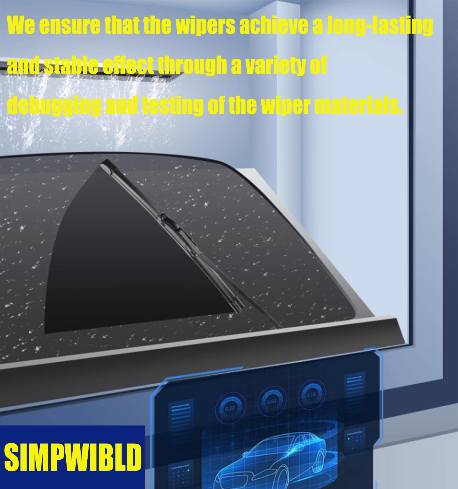 SIMPWIBLD 3 wipers Replacement for 2009-2020 Honda Fit Windshield Wiper Blades Original Equipment Replacement 28"+14"+14" (Set of 3) U/J HOOK