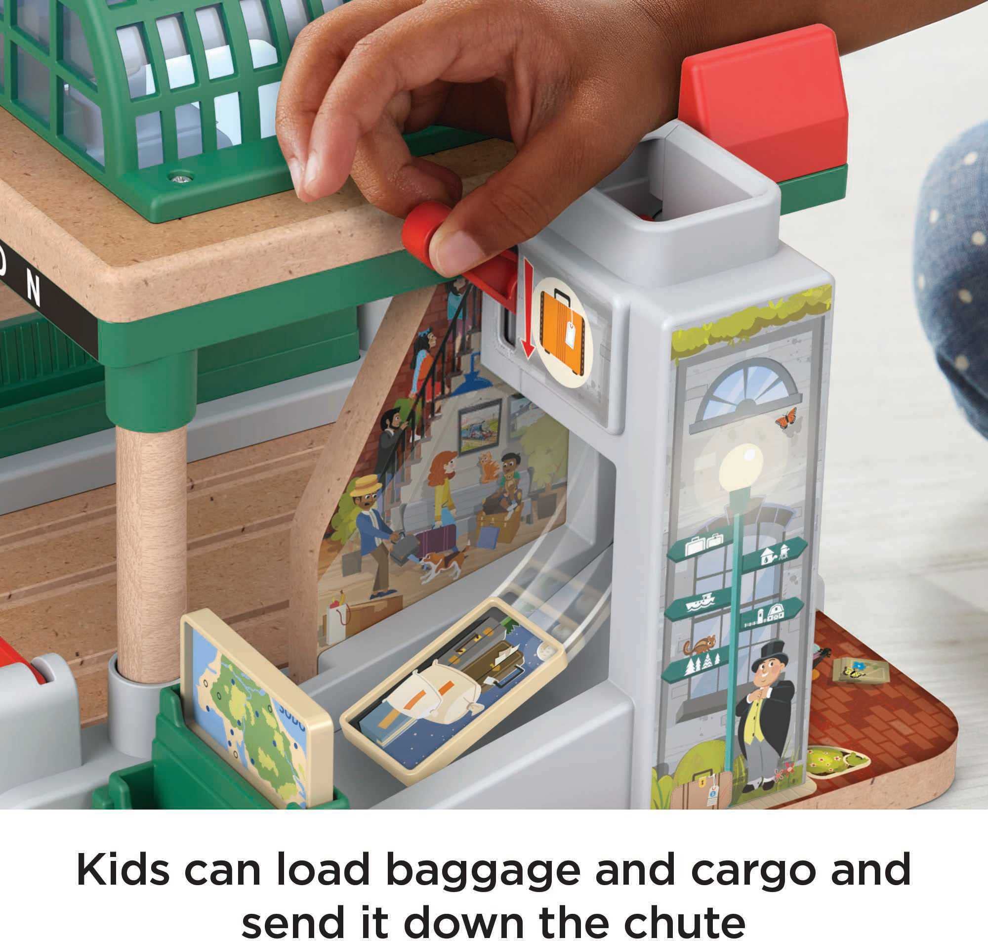 Thomas & Friends Wooden Railway Toy Train Set Knapford Station Passenger Pickup Wood Playset for Preschool Kids Ages 3+ Years