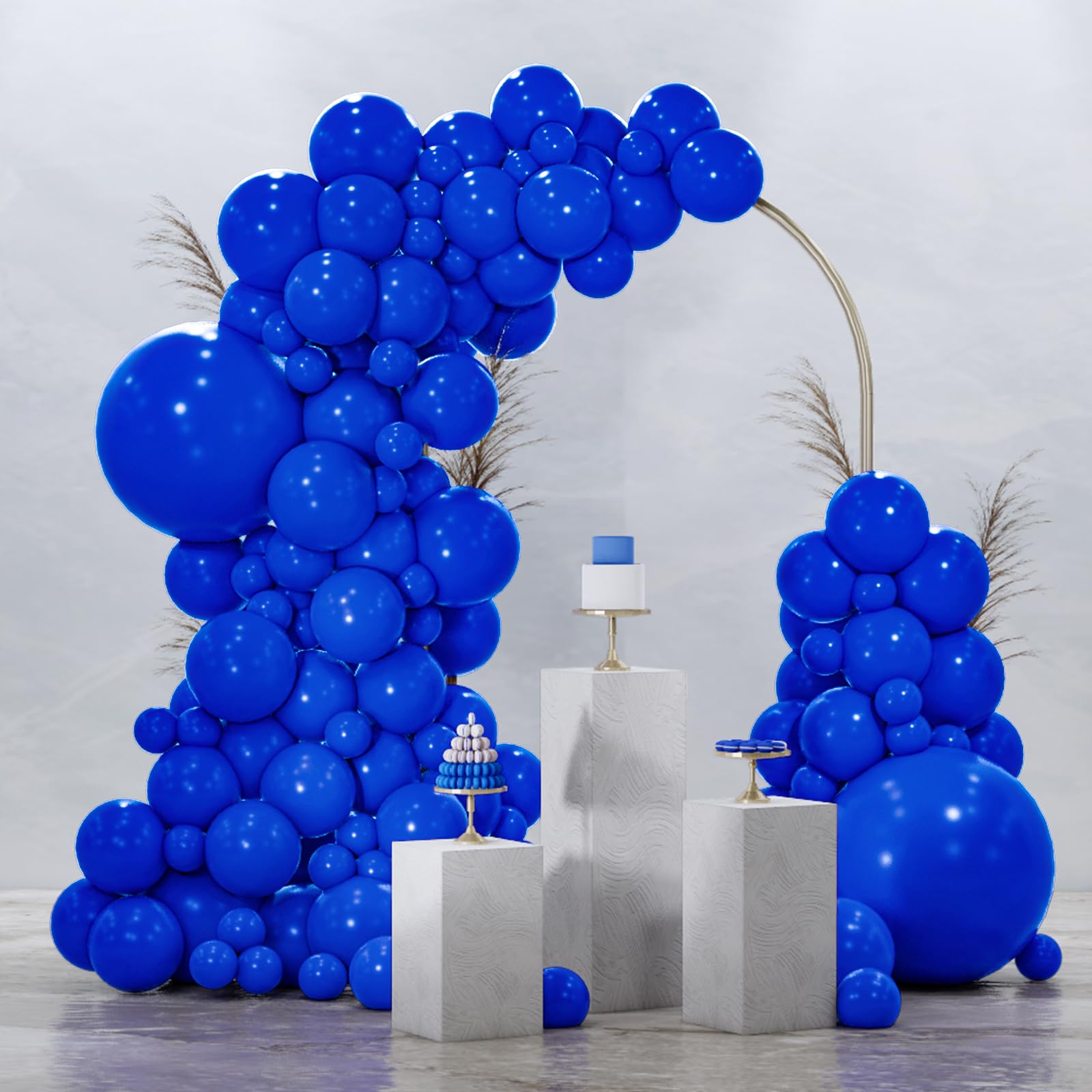 PartyWoo Royal Blue Balloons 92 pcs Different Sizes of 18 12 10 5 Inch Dark Blue Matte Balloon Arch Kit Garland for Graduation 4th of July Baby Shower Birthday Party Decorations Blue-Y59