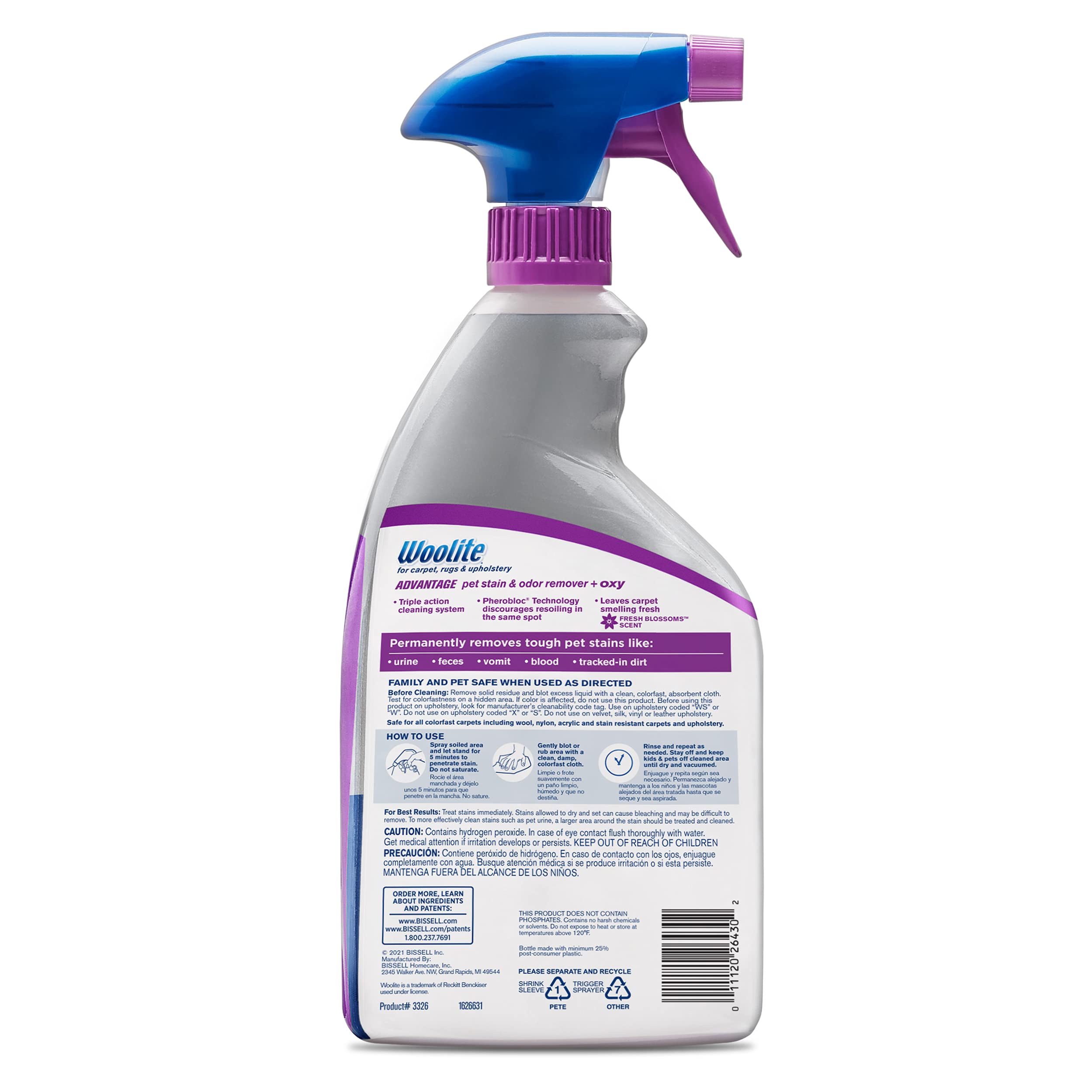 Bissell Woolite® Advantage Pet Stain & Odor Remover + Oxy, 2-Pack, 3326