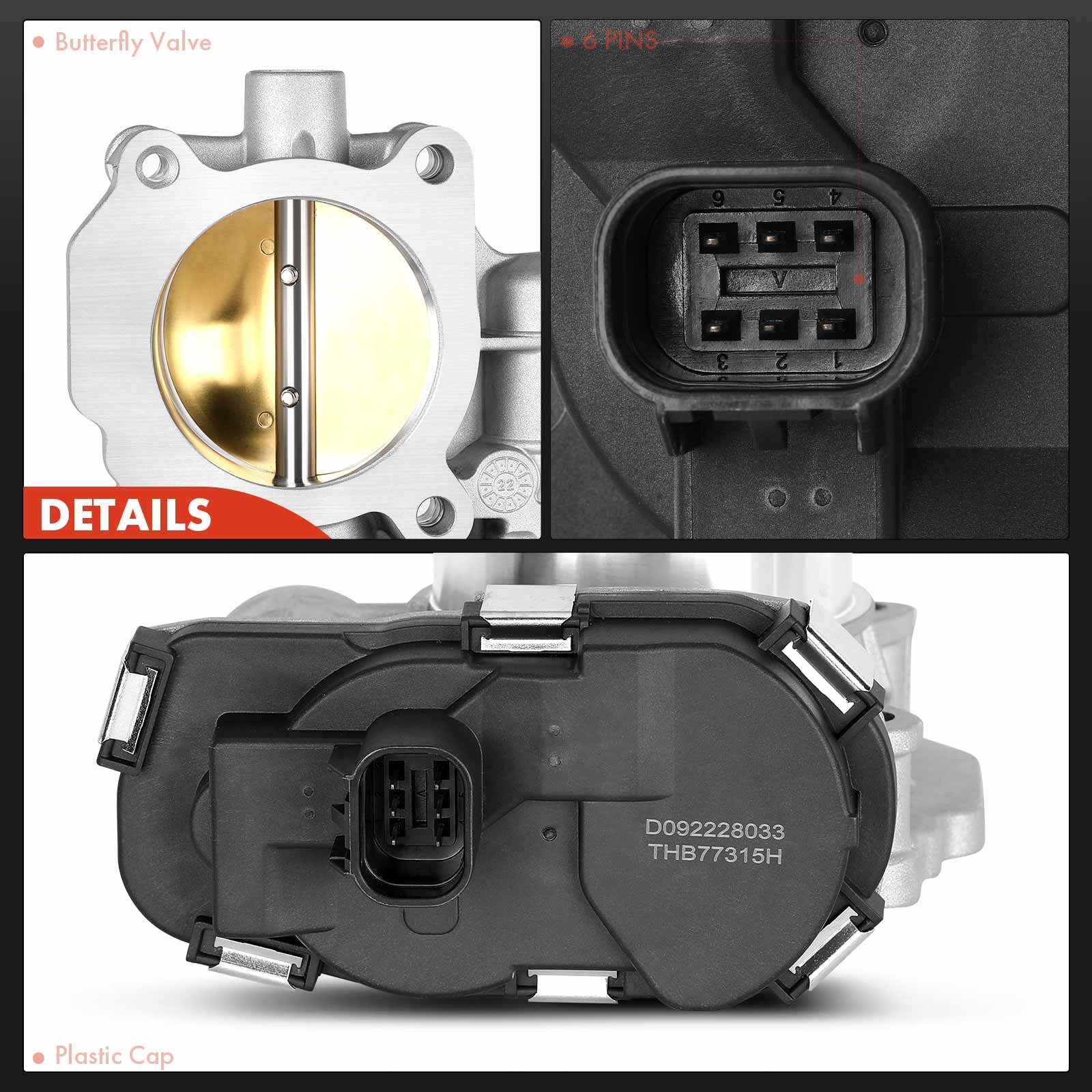 A-Premium Electronic Throttle Body Compatible with Chevy, GMC, Buick, Pontiac & Saturn Models - 2.4L L4 Engine - Malibu, Equinox, HHR, Terrain, LaCrosse, Regal, G6-2008-2011 - Replaces 12631186