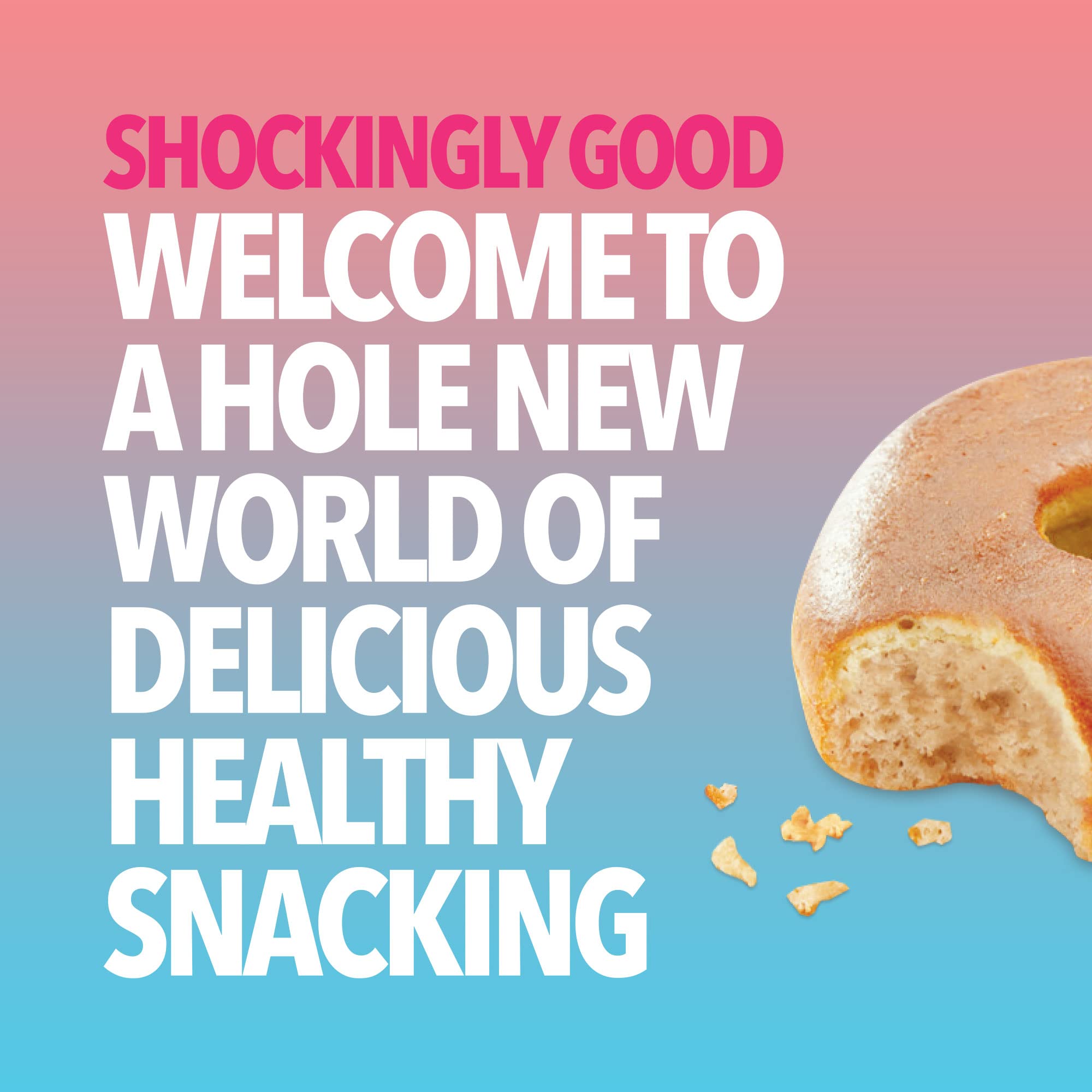 Wow! Protein Donuts, High Protein Snacks, Low Carb, Low Calorie, & Low Sugar, Healthy Snack with 11g of Protein (Cake Batter, 4 Pack)