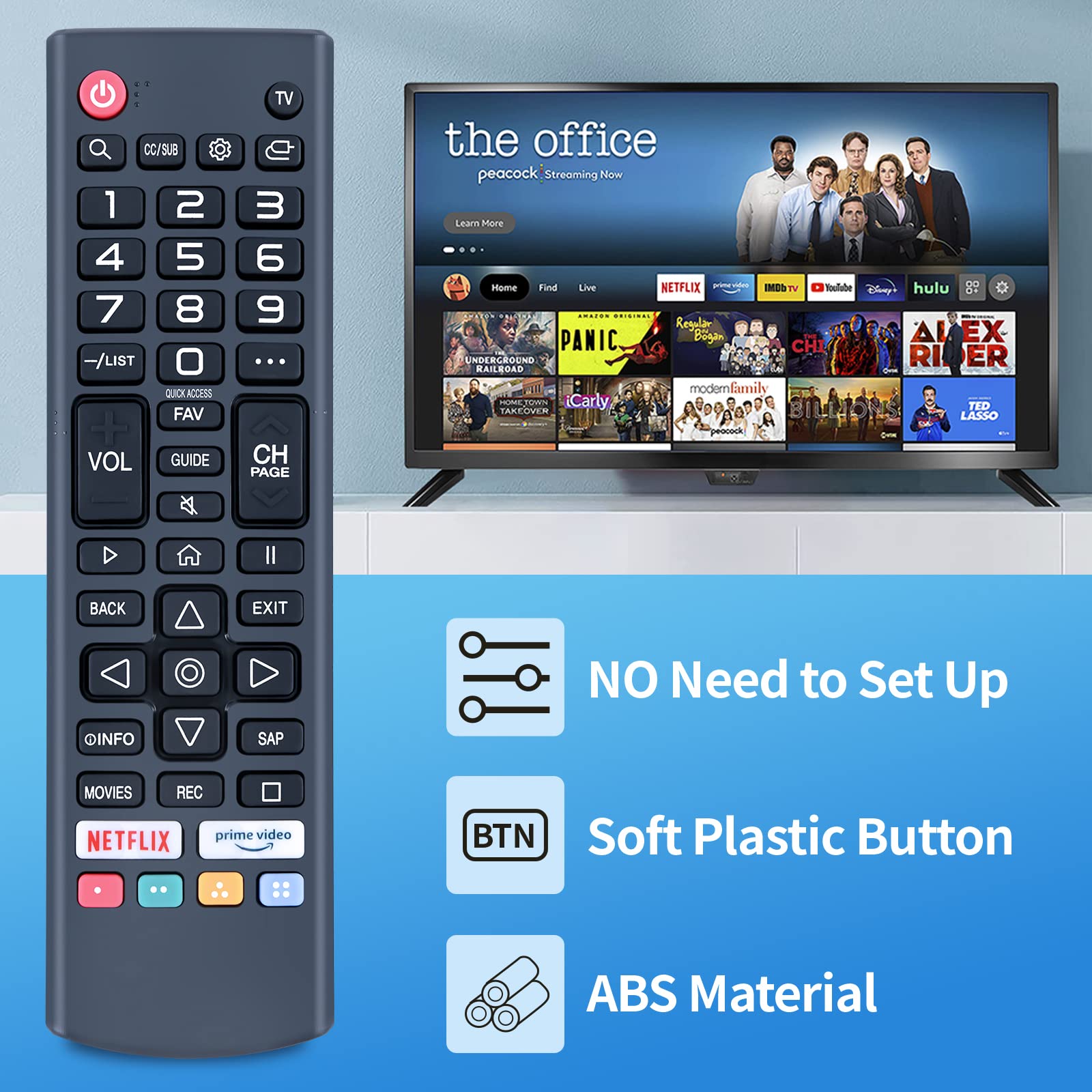 AKB76037002 Replacement Remote Control Applicable for RCA WebOS Smart TV RWOSU5047 RWOSU5549 RWOSU5847 RWOSU6547-B RWOSU7049