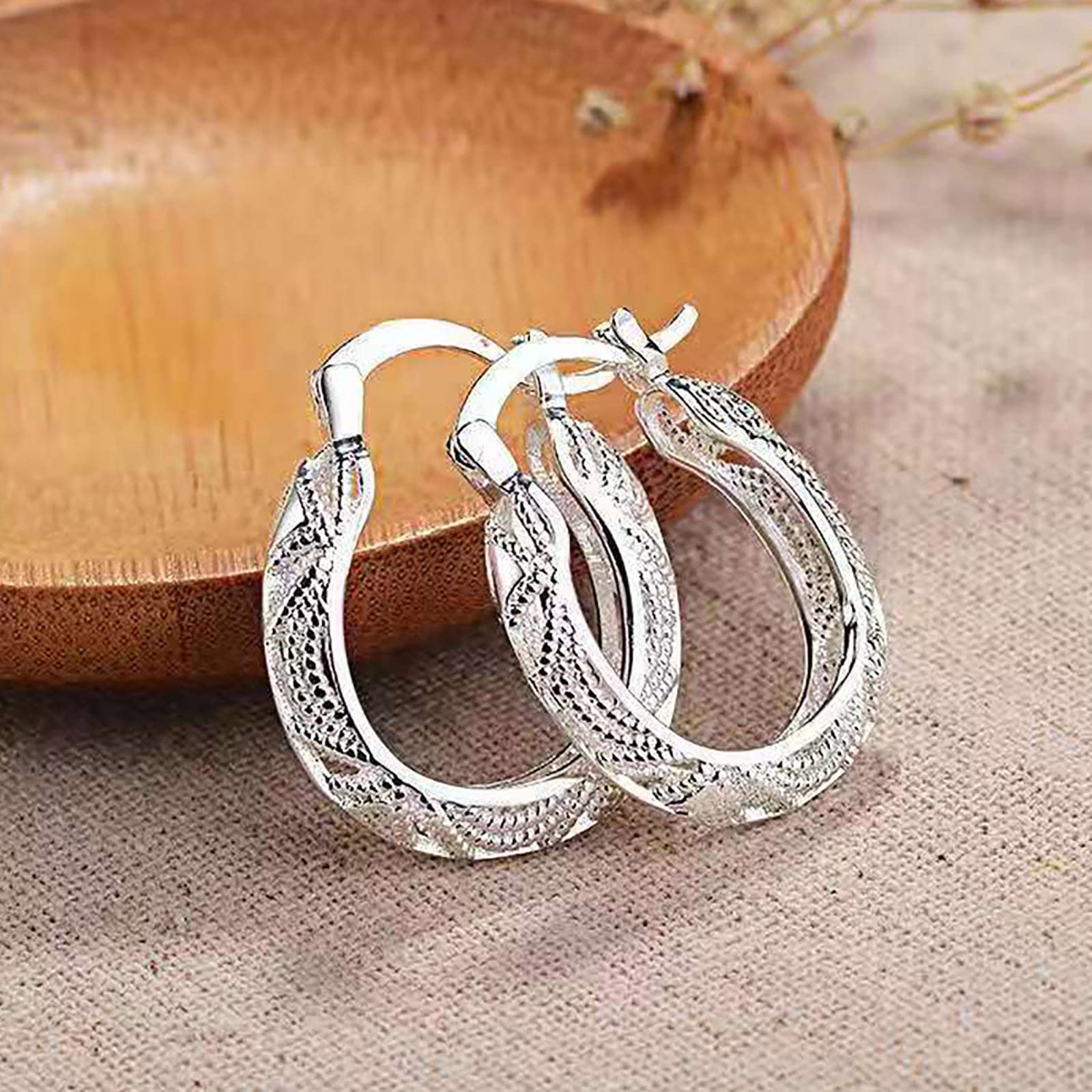 Gifts Under 10 Dollars 925 Sterling Silver Earrings For Women Valentines Day Gifts For Her Deal Of+The Day Prime Today Hoop Earrings Colorful Earrings Birthday Wedding For Her Him Father Mother