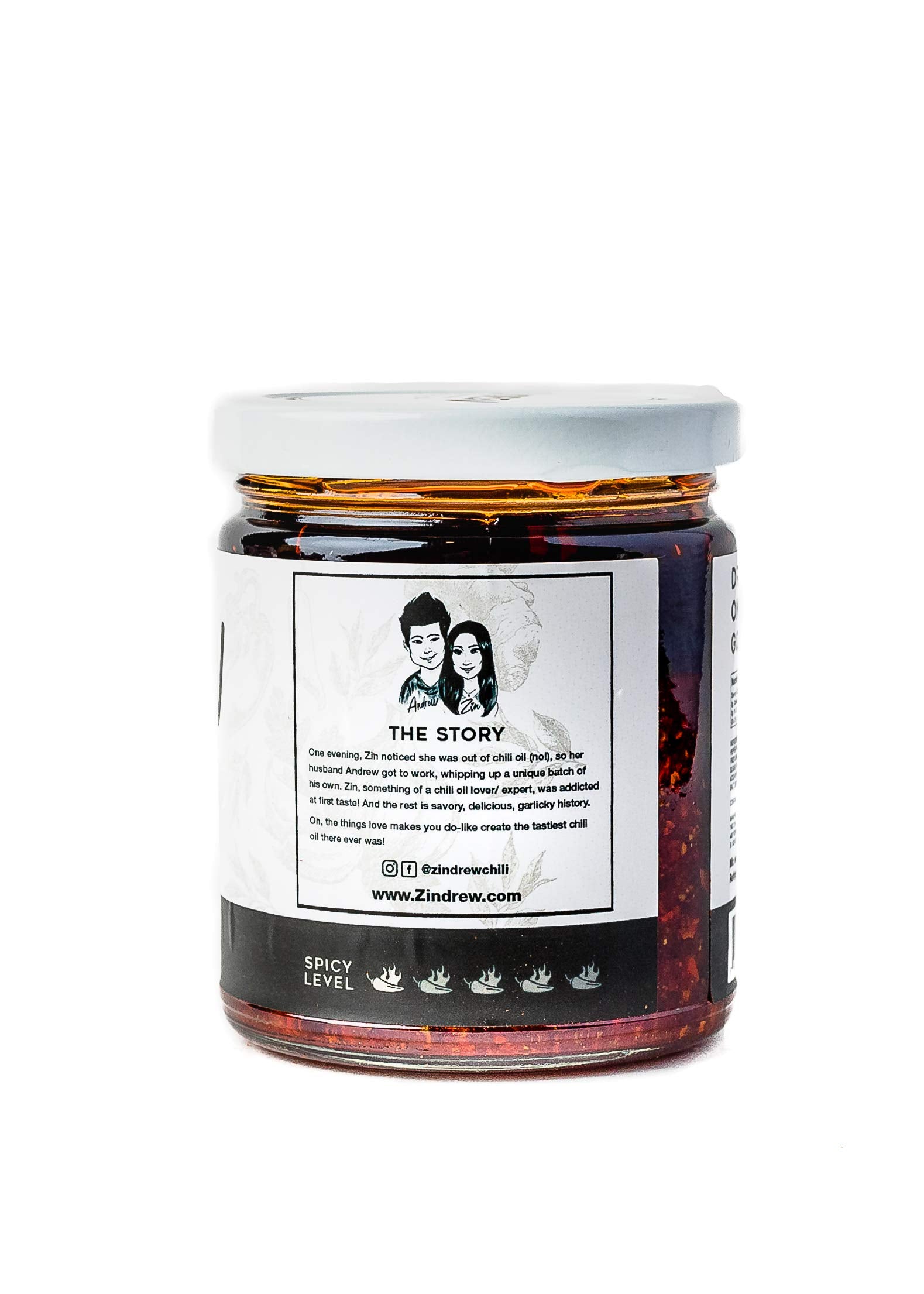 ZINDREW CHILI Crunchy Garlic Chili Oil OG BATCH. Premium Spicy, Savory, Umami Gourmet All-Purpose Hot Chili Crisp Sauce (OG BATCH- very mild heat and X BATCH- very spicy) 8.12oz