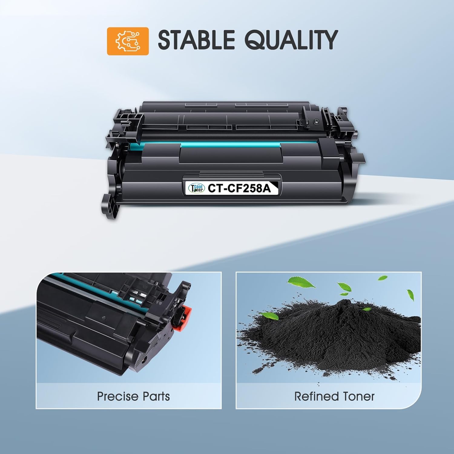 Cool Toner 58A CF258A Black Toner Cartridge Replacement for HP 58A CF258A Toner for HP Laserjet Pro M404n M404dn MFP M428fdw M428fdn M428dw Printer Ink 2-Pack