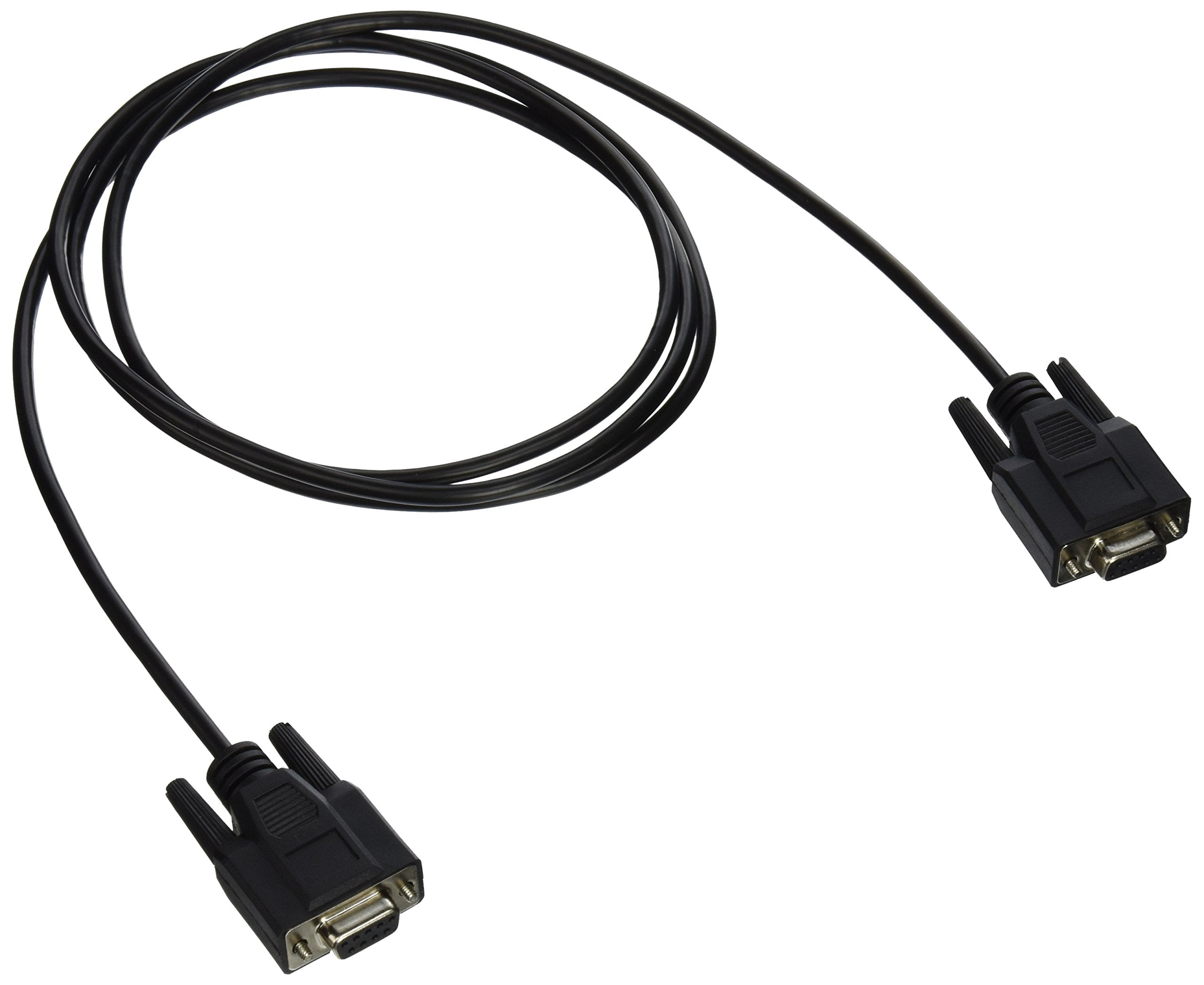C2G Legrand DB9 Cable, Black Serial RS232 Cable, 6 Foot Serial Cable, CMG-Rated Female to Female Serial Cord, C2G 52035