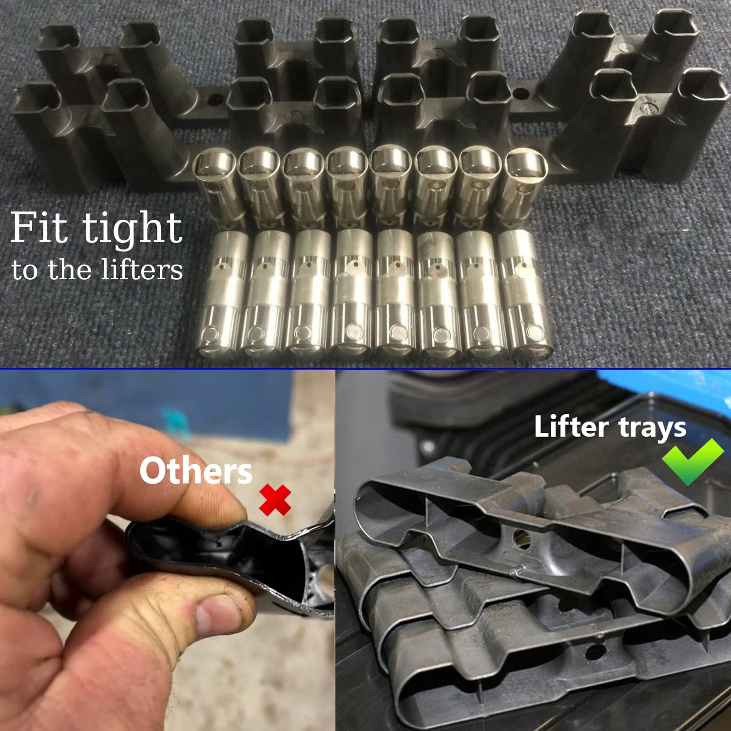 LS7 Lifters Set of 16 and Guide Trays, WQdunmo FITS LS1 LS2 LS3 LS6 LQ4 LQ9 LY5 LY6 LM7 4.8 5.3 5.7 6.0 7.0 Compatible with GM LS Applications