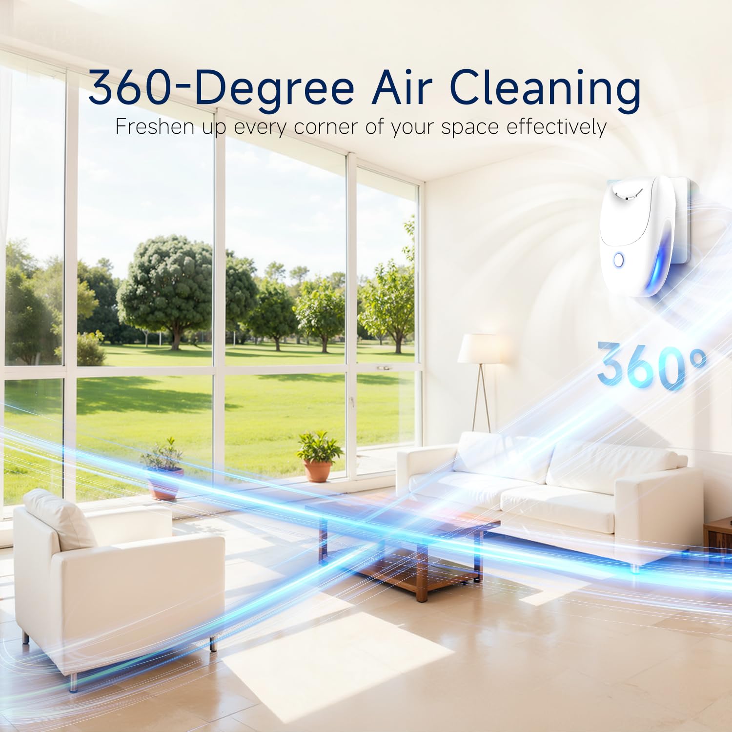 Plug In Negative Ion Air Purifier – 4Pack Quiet Two-speed Adjustment Air Ionizers, Mini Air Fresheners for Home, Bedroom, Office, Kitchen, Portable Odor Eliminator for Smoke, Dust, Pet Smell