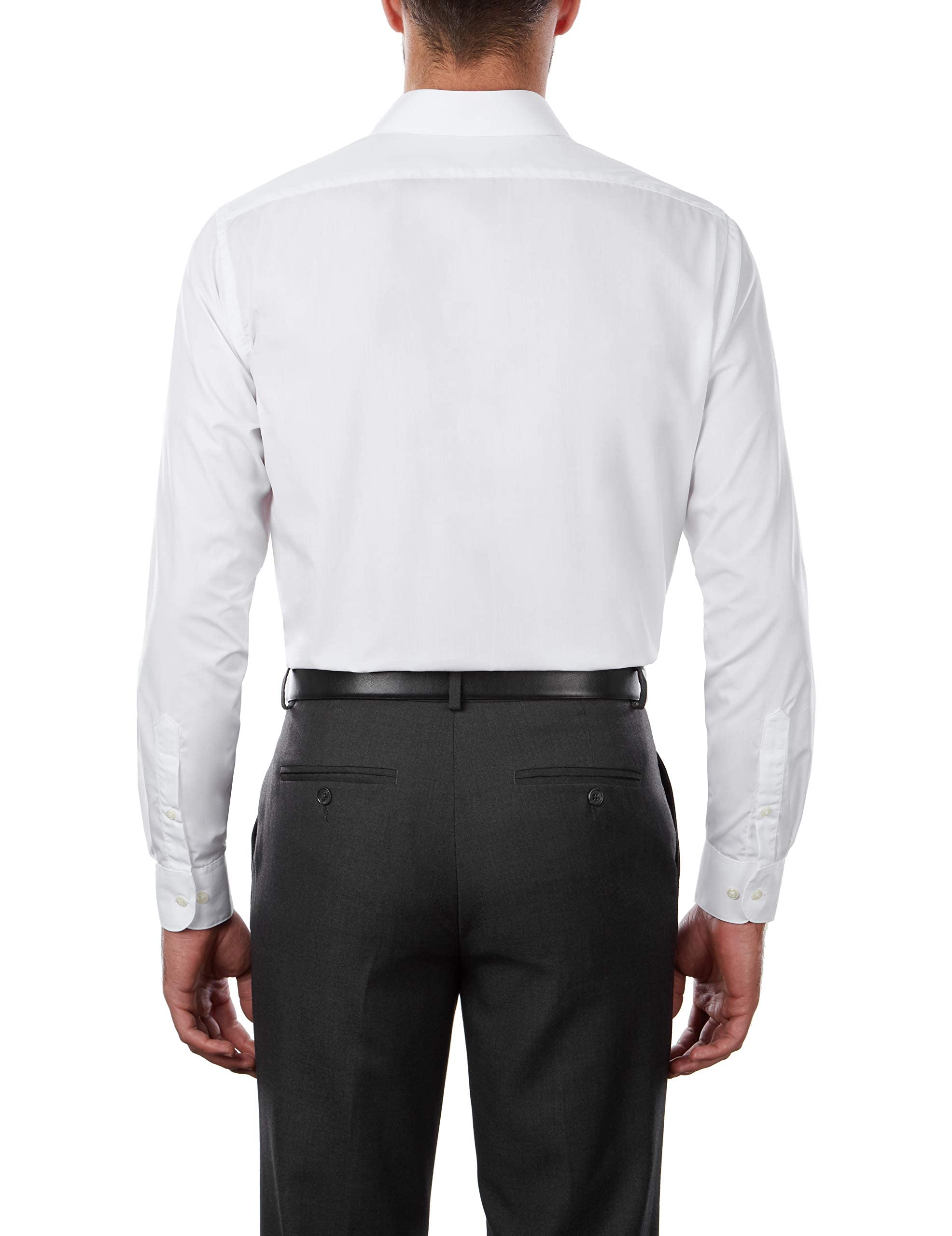Van Heusen Men's Size Tall Fit Dress Shirts Poplin, White, 20" Neck 35"-36" Sleeve