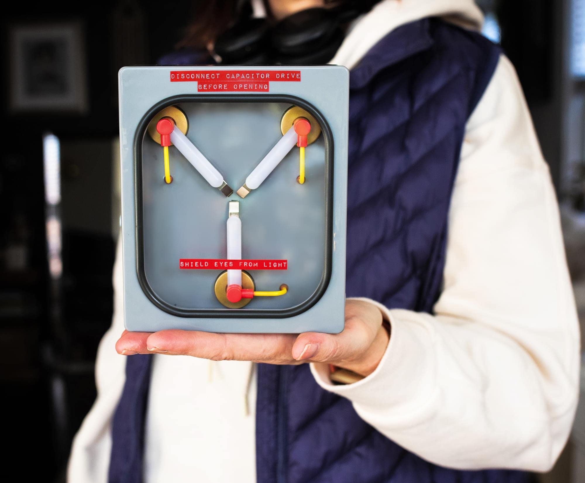 Back to the Future Flux Capacitor Replica 6-Inch USB Mood Light | Nightstand Table Lamp with LED Light for Bedroom, Desk, Living Room | Home Decor Room Essentials | '80s Toys, Gifts And Collectibles