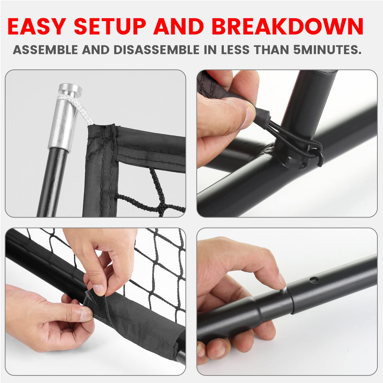 BaseGoal 6x6 Ft Football Nets for Throwing,Football Target,Quarterback Training Equipment with 4 Target Pockets for Improving Football Accuracy Throwing