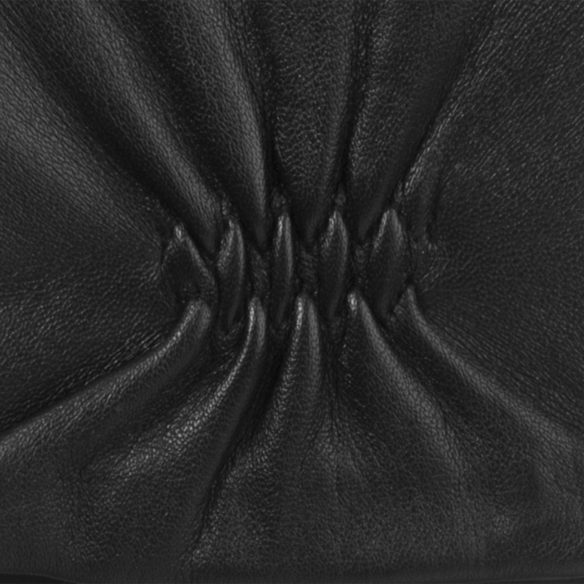 isotoner Women's Classic Stretch Leather Gloves, Black