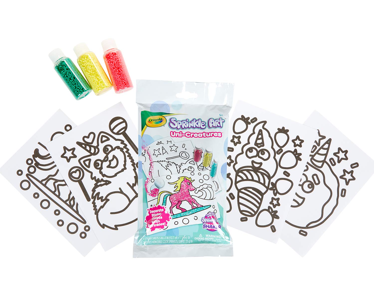 Crayola Unicorn Creatures Sprinkle Art, Craft for Girls & Boys, Gift, Age 5+