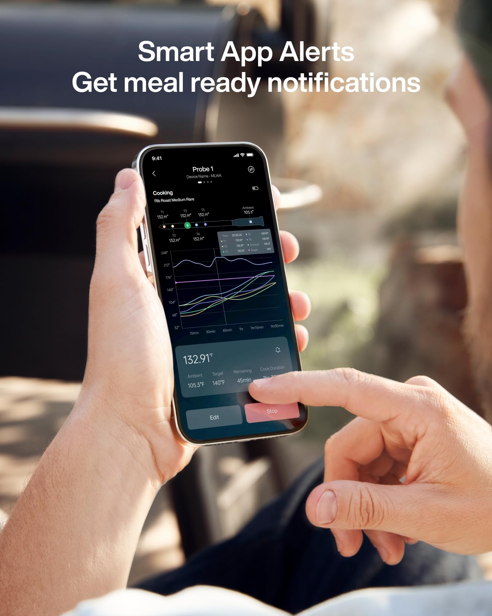 Typhur Sync WiFi Wireless Meat Thermometer Digital, 2 Probes, Smart Base, LCD Display, Unlimited Range, Bluetooth 5.4, Improved Stability, NIST-Certified Accuracy, BBQ, Grill, Smoker, Oven, Kitchen