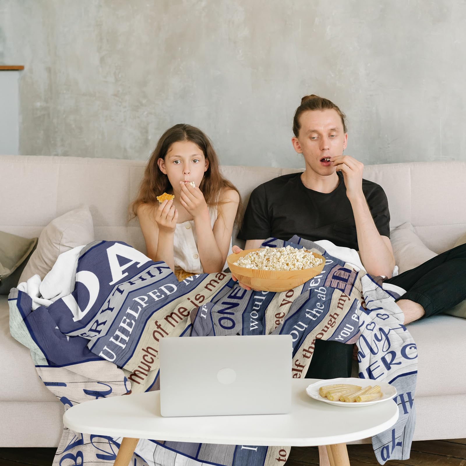 Punofell Gifts for Dad, Birthday Gift for Dad, Dad Gifts from Daughter/Son, Dad Birthday Gift Ideas, Best Dad Ever Gifts, Gift for Dad Who Wants Nothing,Papa/Father Gifts Blanket 50" x 60"