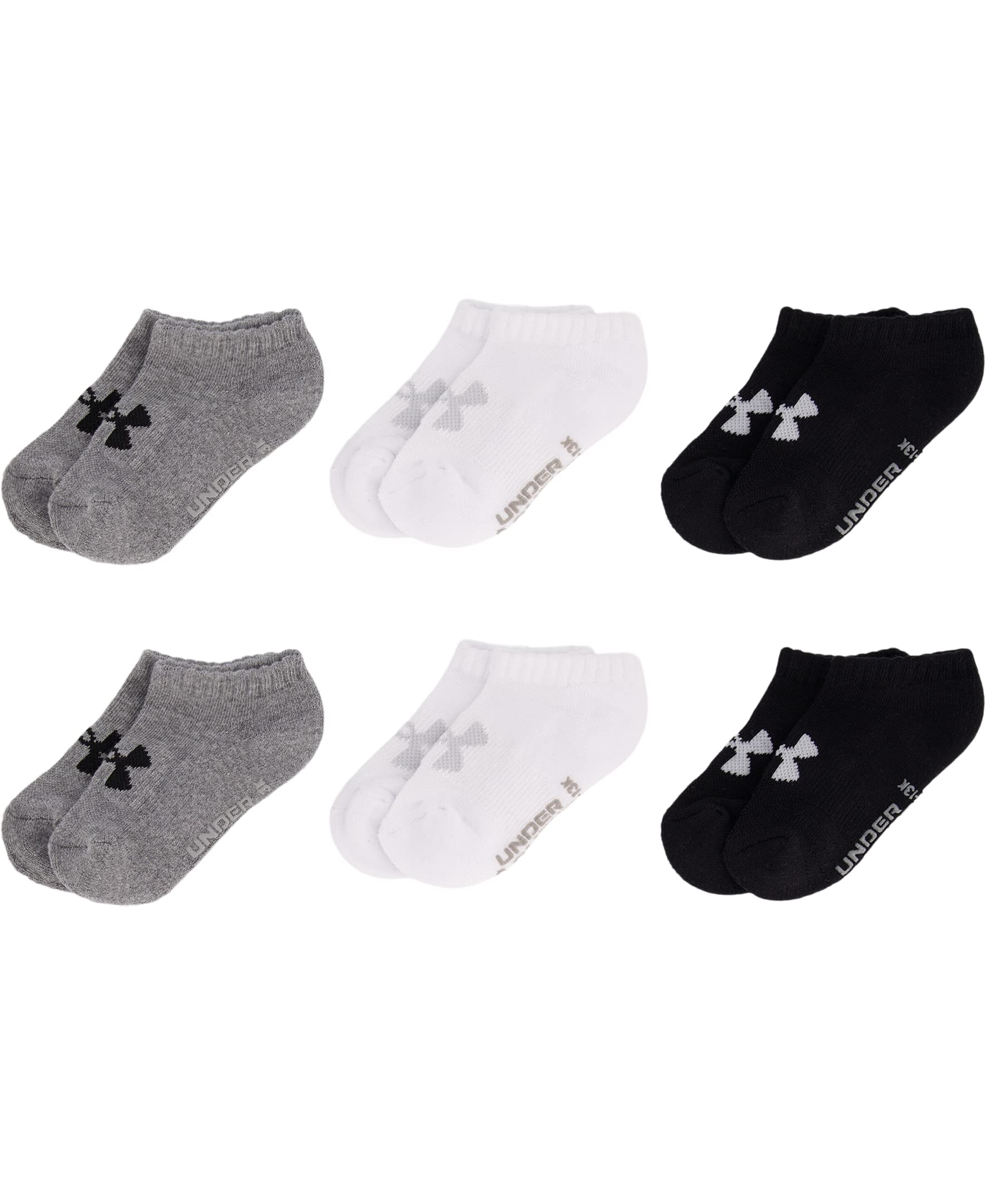Under Armour Baby Boys Multi Pack Quarter Low Cut Sock, Grey, 12-24 Months US