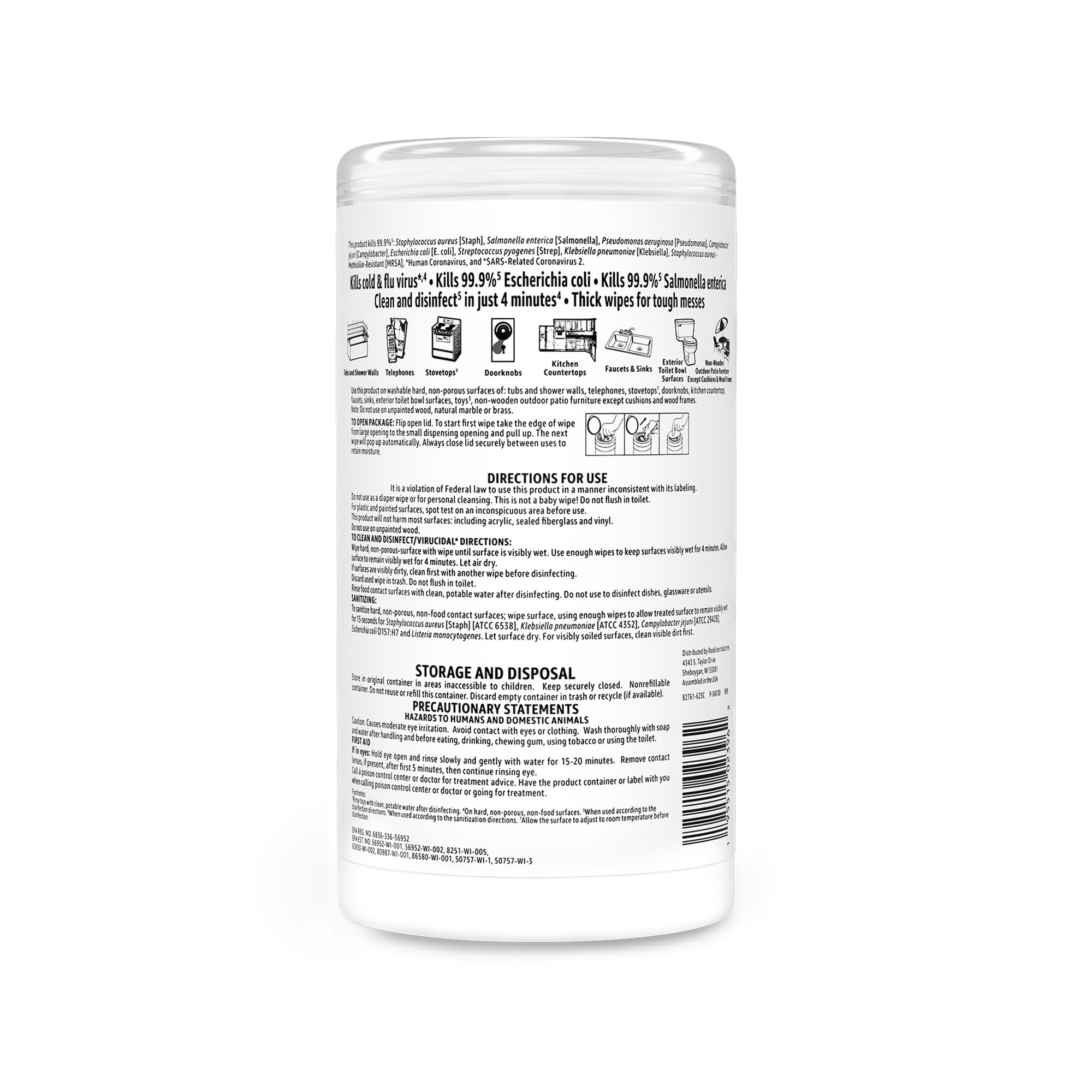 Amazon Basics Disinfecting Wipes, Lemon & Fresh Scent, Sanitizes/Cleans/Disinfects/Deodorizes, 340 Count (4 Packs of 85)