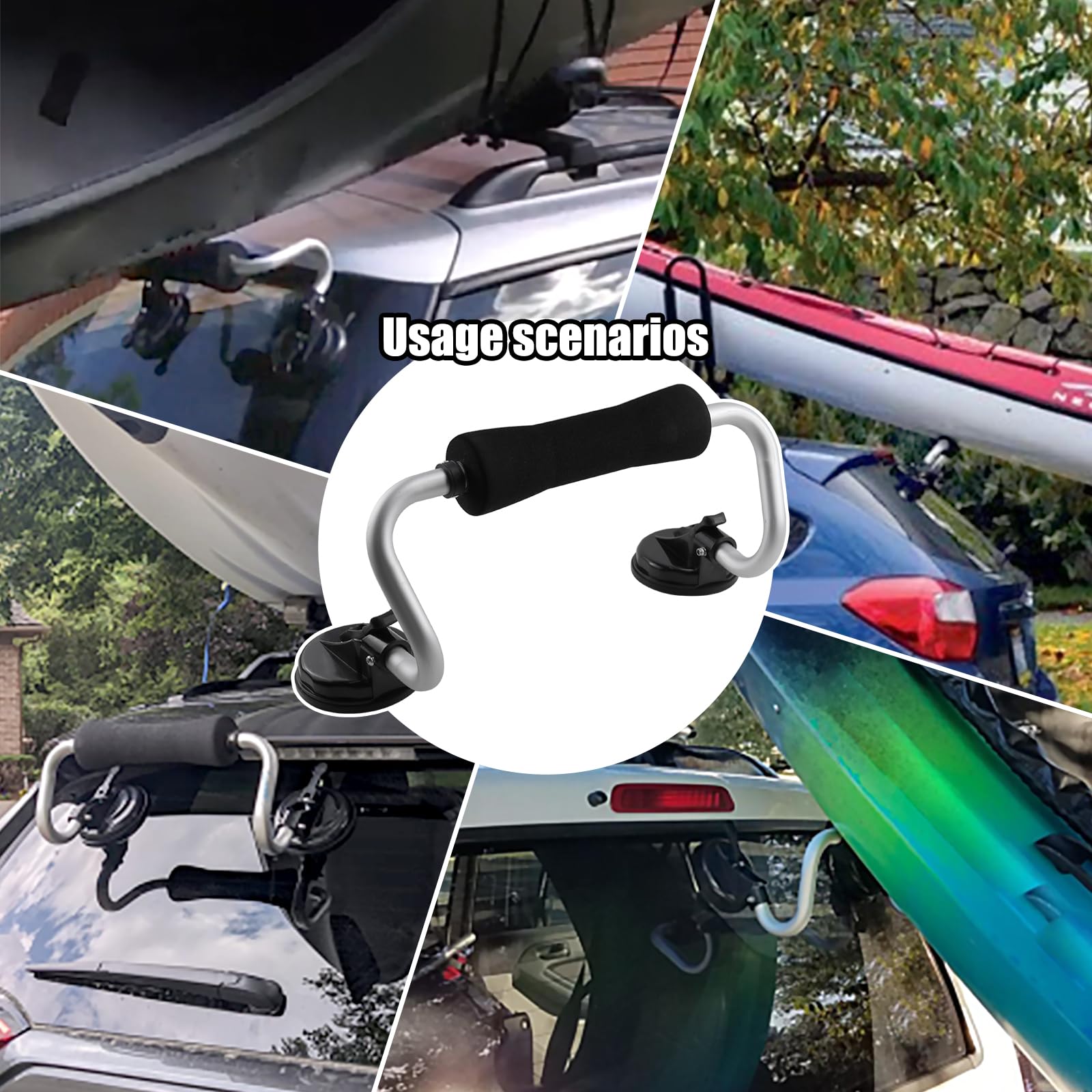 CWaveRow Kayak Roller Kayak Load Assist with Heavy Duty Suction Cups Mount Compatible with Most Car Universal Kayak Accessories