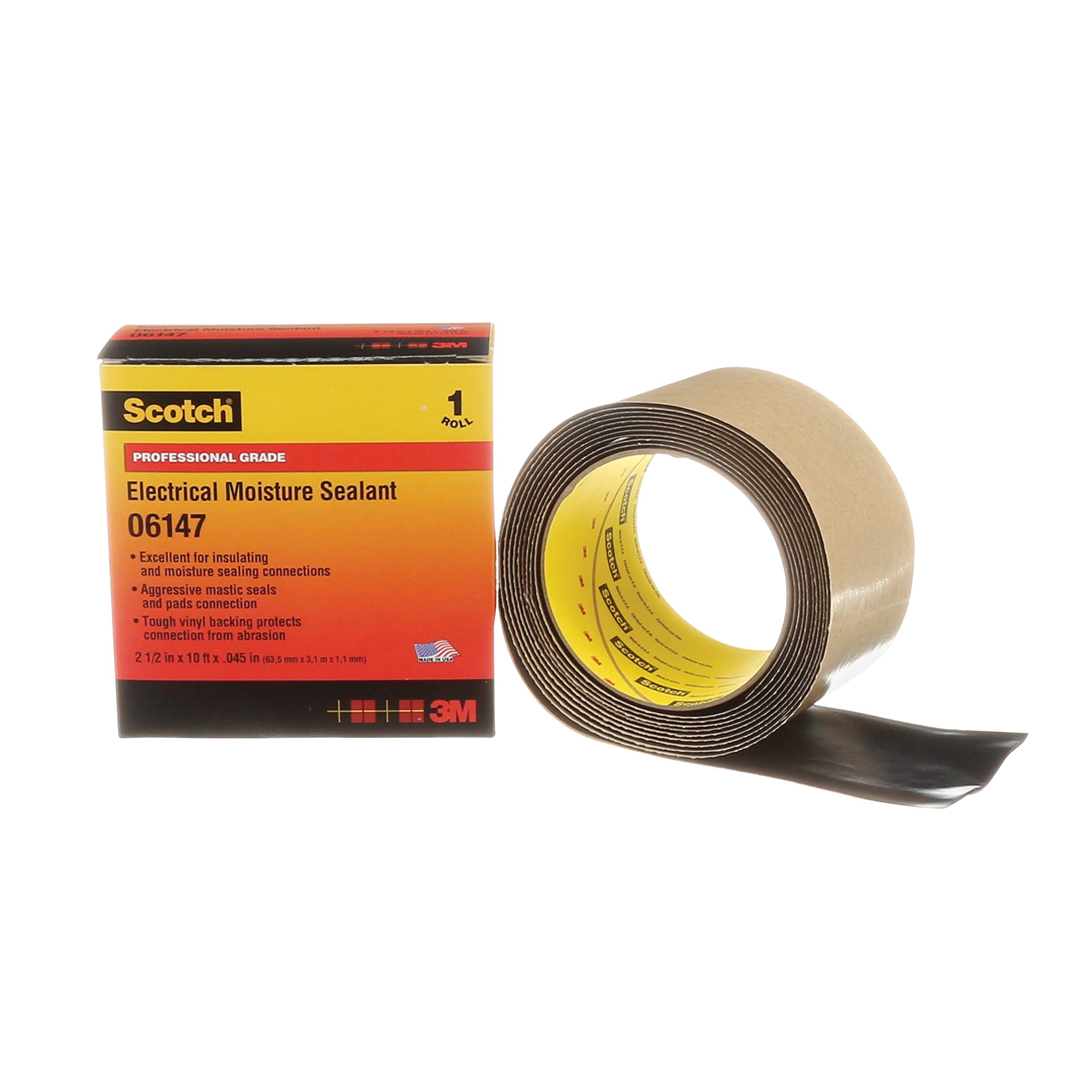 3M Scotch Electrical Moisture Sealant Roll 06147, 2-1/2 in x 10 ft, 1