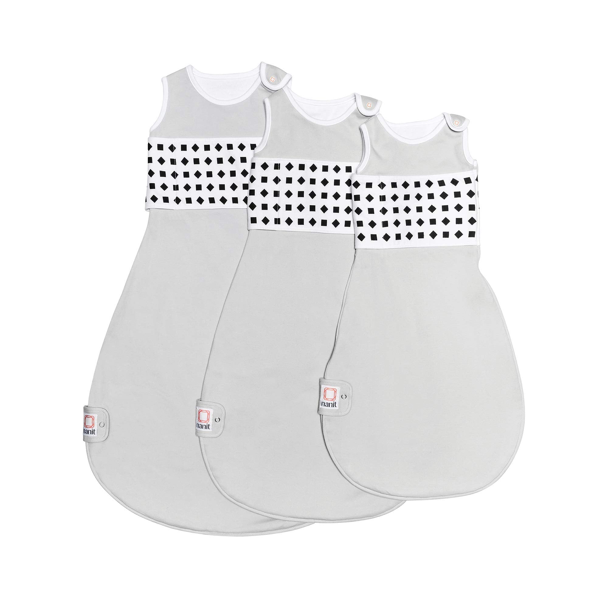 Nanit Breathing Wear Sleeping Bag, Size Medium, 6-12 months, Pebble Grey