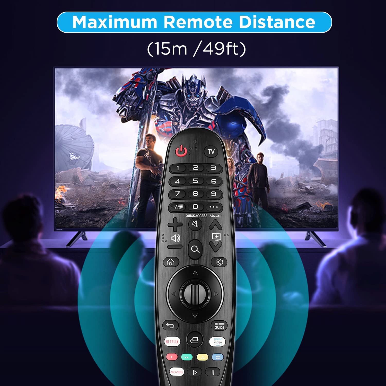 Universal Remote Control for LG Smart TV Magic Remote Compatible with All Models of LG TVs (NO Voice Function No Pointer Function)