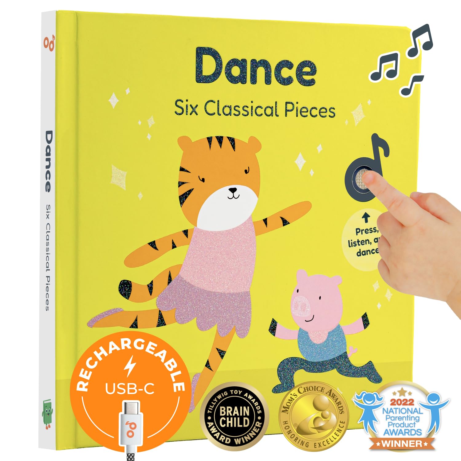 Cali's Books Dance to Classical Music - Children's Music Book for Boys & Girls - Educational & Interactive Sound Book for Babies & Toddlers Ages 2 -4 - Musical Birthday Gifts for Kids