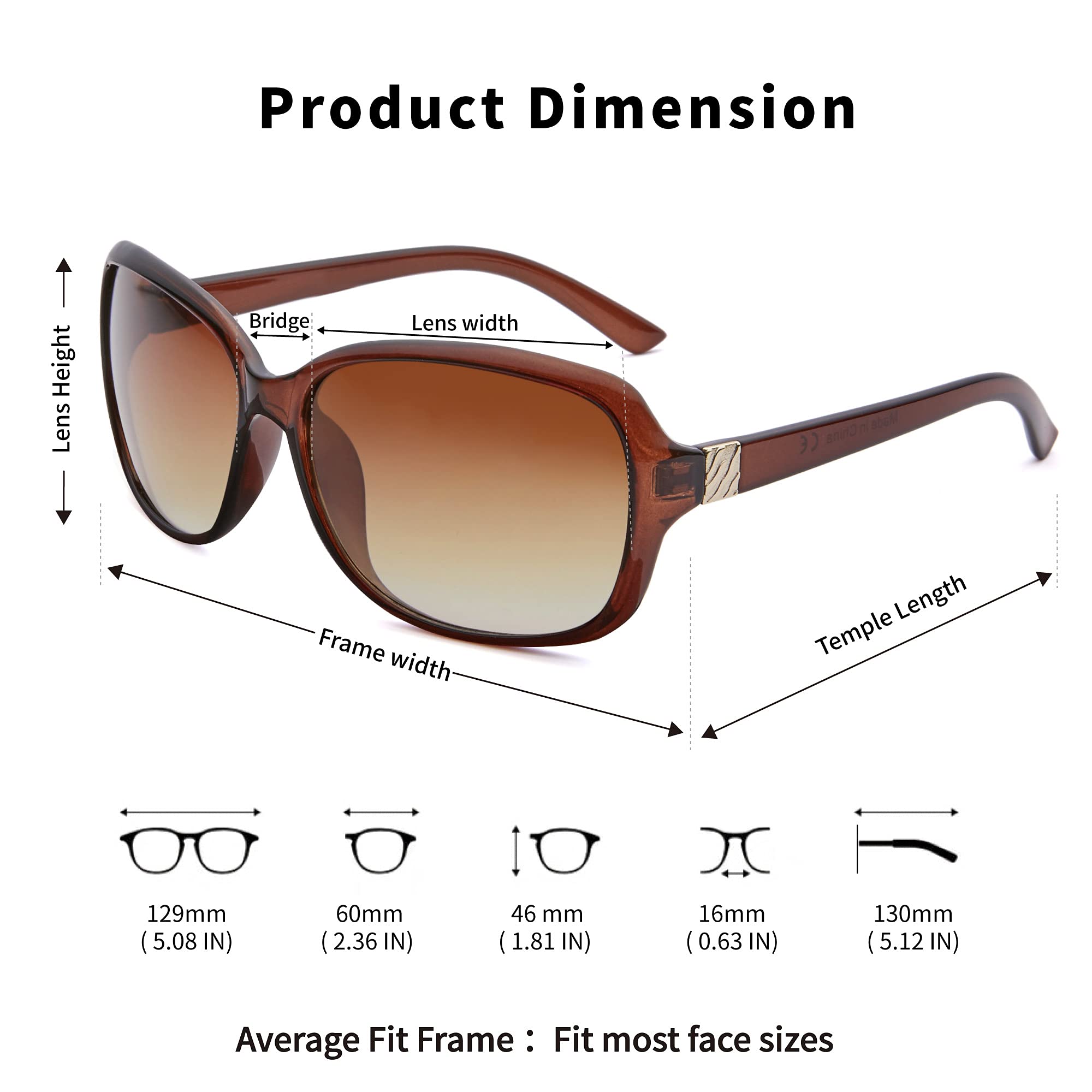 Madison Avenue 2 Pack Classic Vintage Sunglasses for Women, Fashion Sun Glasses with UV400 Protection