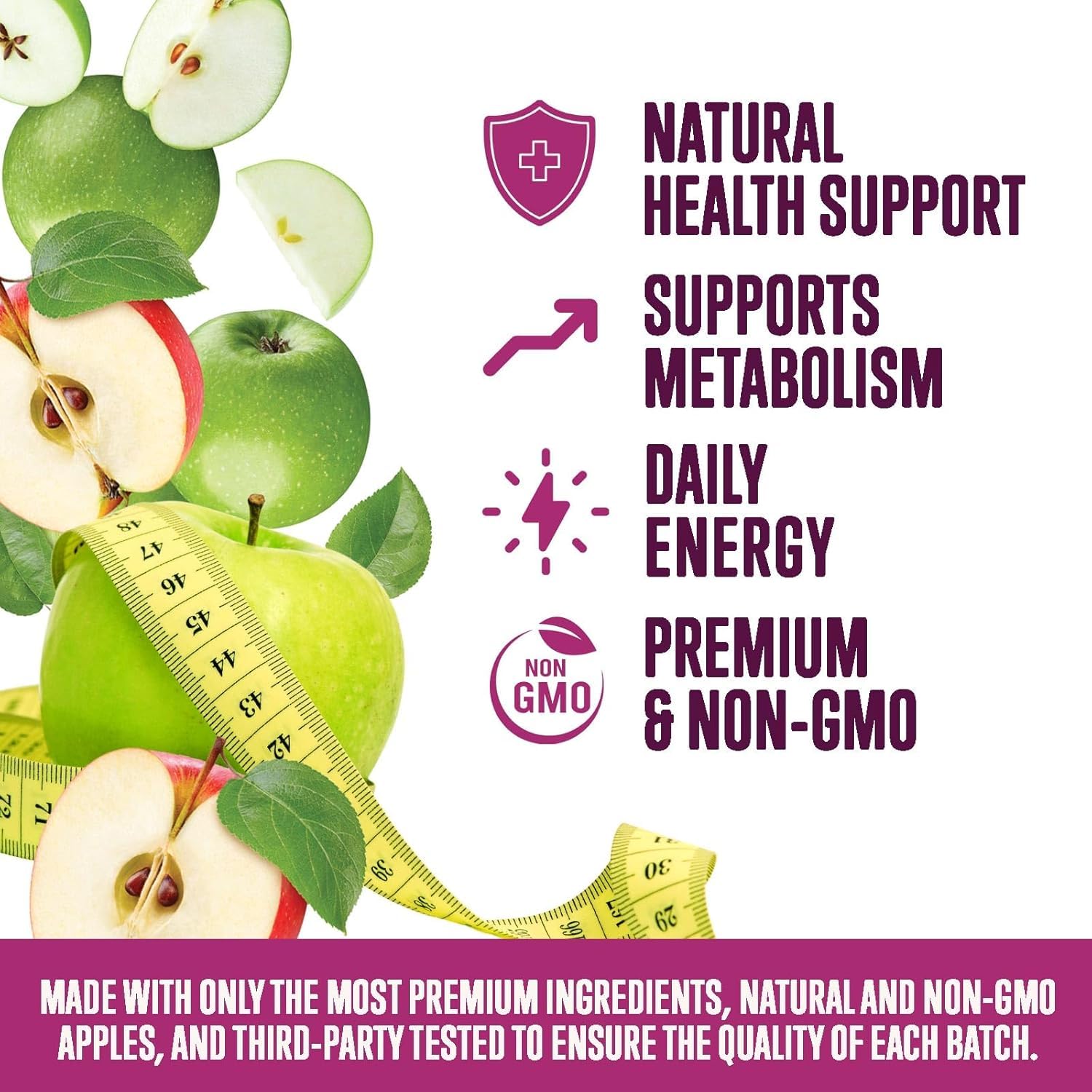 Vegan Apple Cider Vinegar Gummies 1000mg for Detox & Cleanse, ACV Gummy Vitamin B12 for Digestion Metabolism & Immune Health Support, Natural Apple Raspberry Flavor, Gluten Free - 120 Gummies