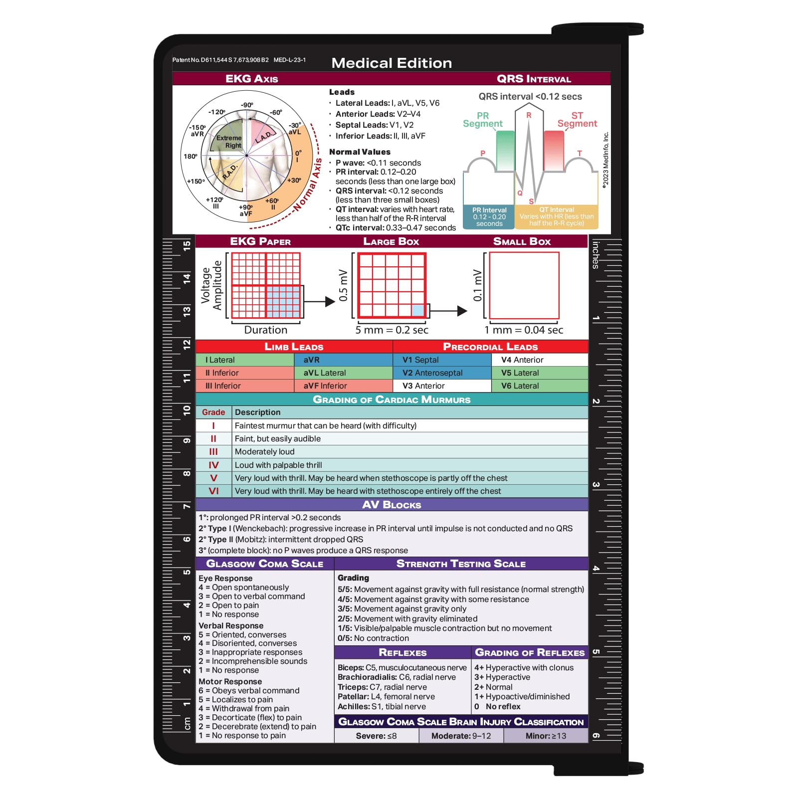 Whitecoat MedInfo Clipboard Medical Edition Black