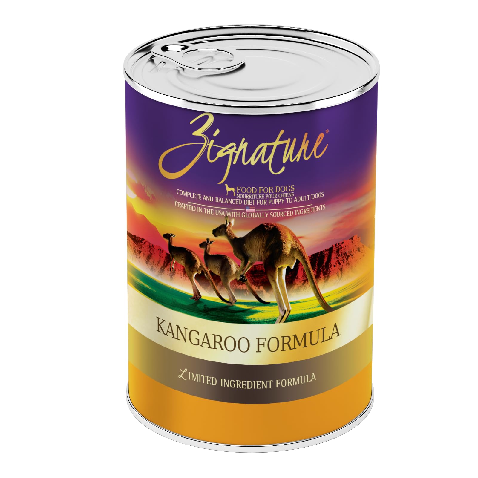 Zignature Kangaroo Canned Dog Food Formula 12/13oz